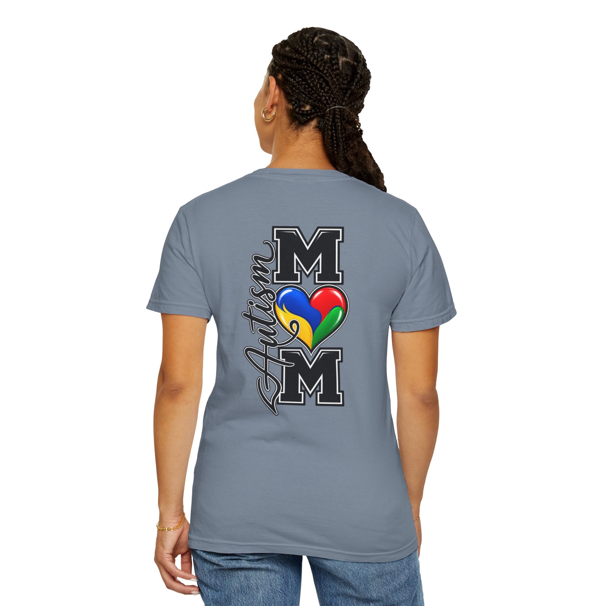 Autism Mom T-Shirt, Letter M Puzzle Heart Shirt, Autism Awareness Mom Tee, Autism Acceptance Gift, Neurodiversity Family Apparel