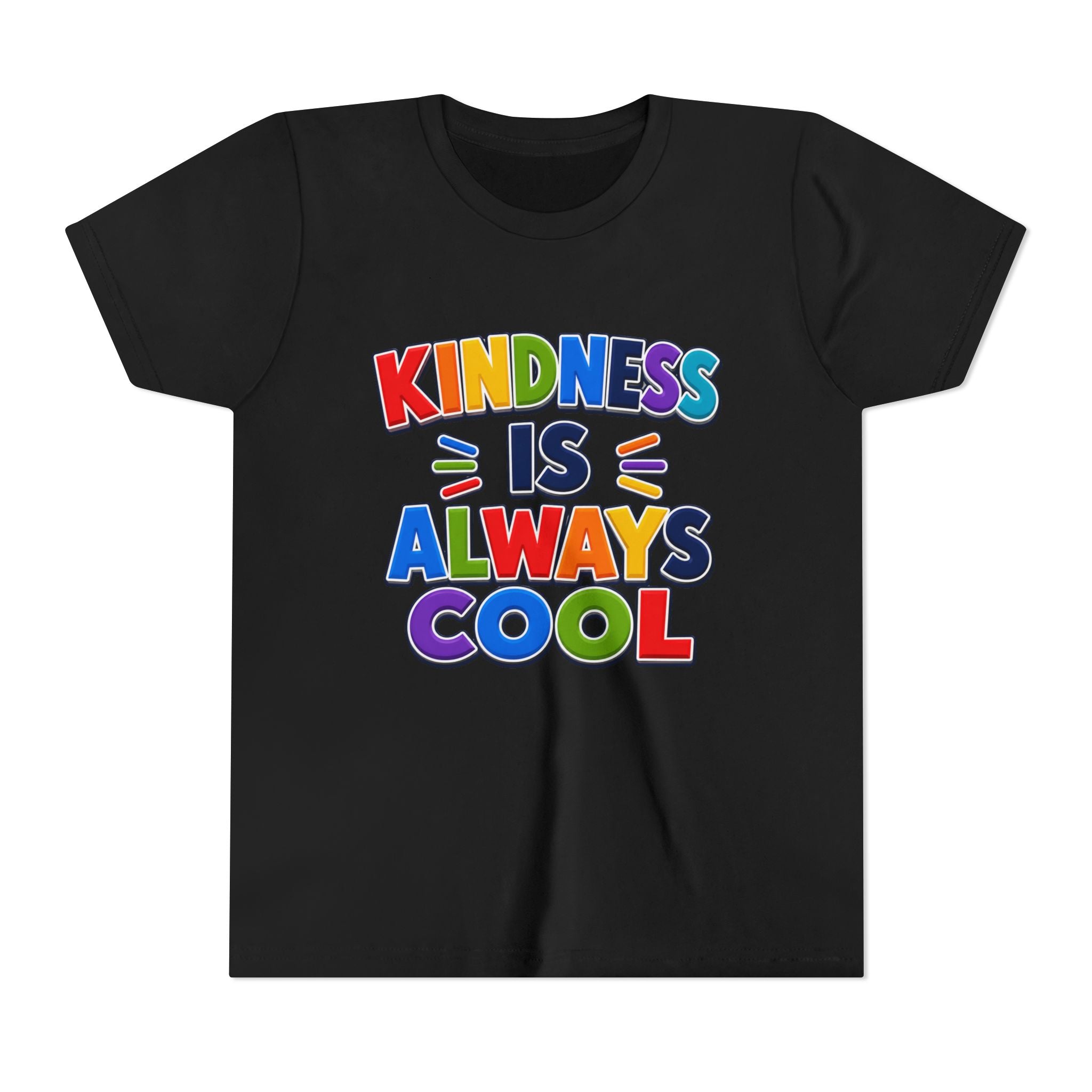Kindness Is Always Cool Youth Tee | Rainbow Kids Shirt, Positive Message