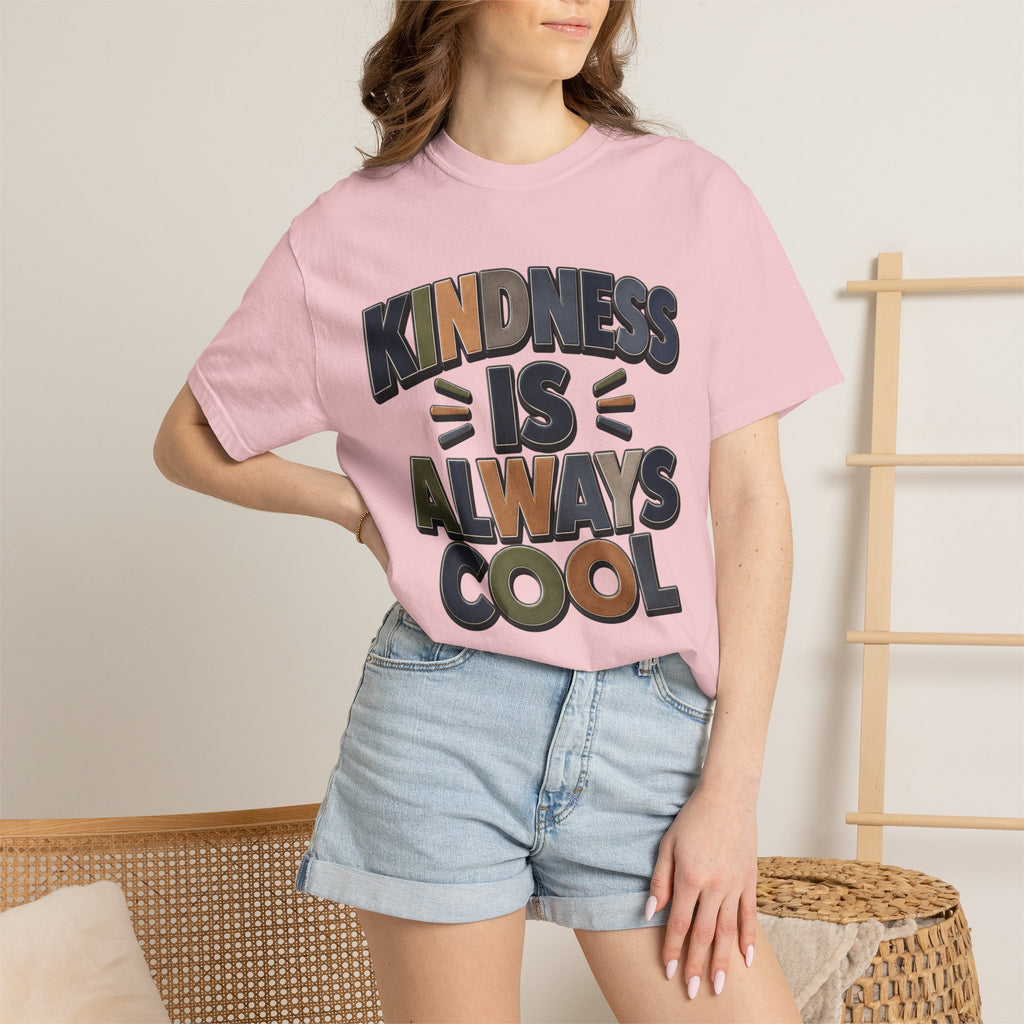 Kindness Is Always Cool T-Shirt | Retro Bold Lettering, Positive Message