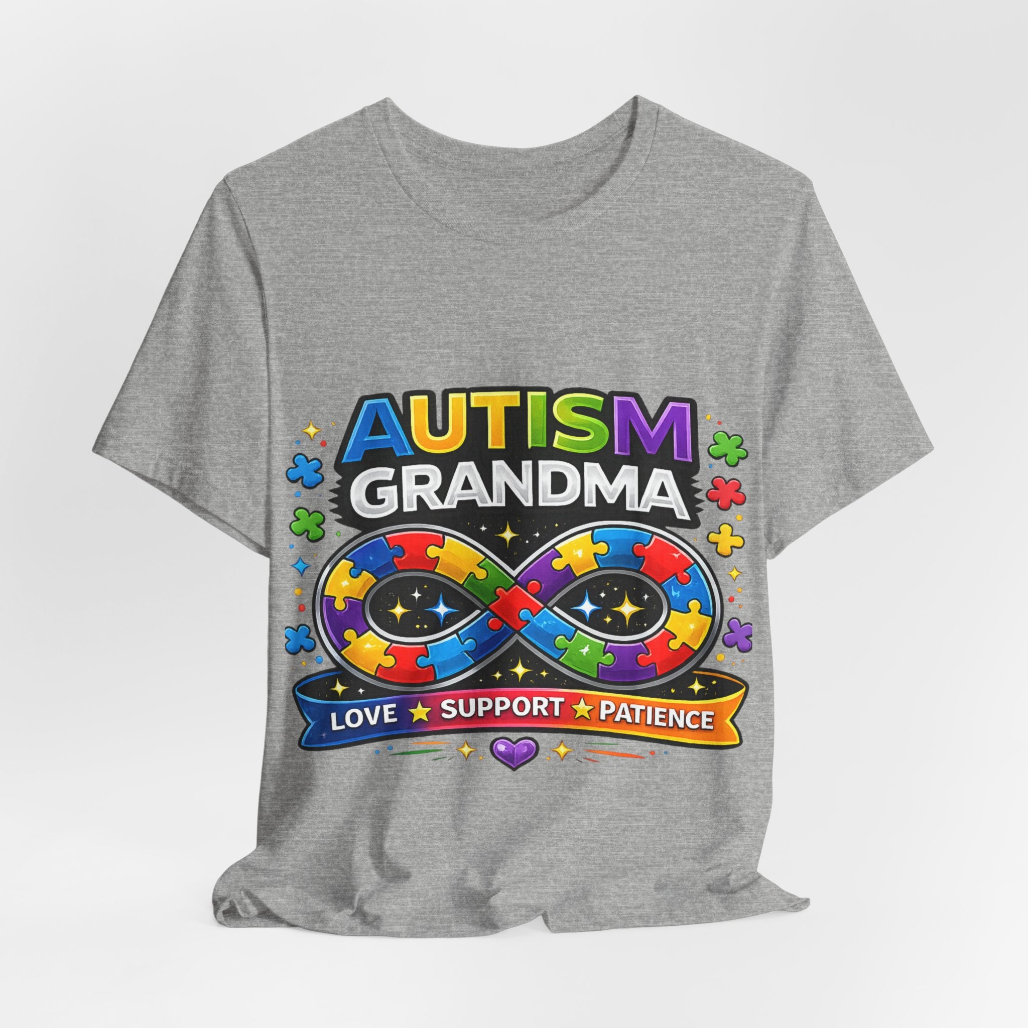 Autism Grandma Shirt | Proud Autism Grandma Tee | Infinity Puzzle Ribbon T-Shirt | Love Support Patience Gift | Autism Awareness Apparel
