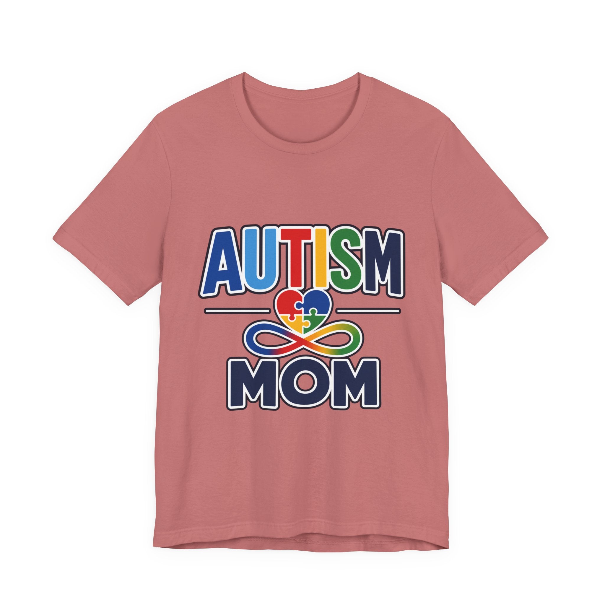 Autism Mom Shirt | Rainbow Puzzle Heart Infinity T-Shirt | Proud Autism Mom Tee | Autism Awareness & Acceptance Gift for Mothers