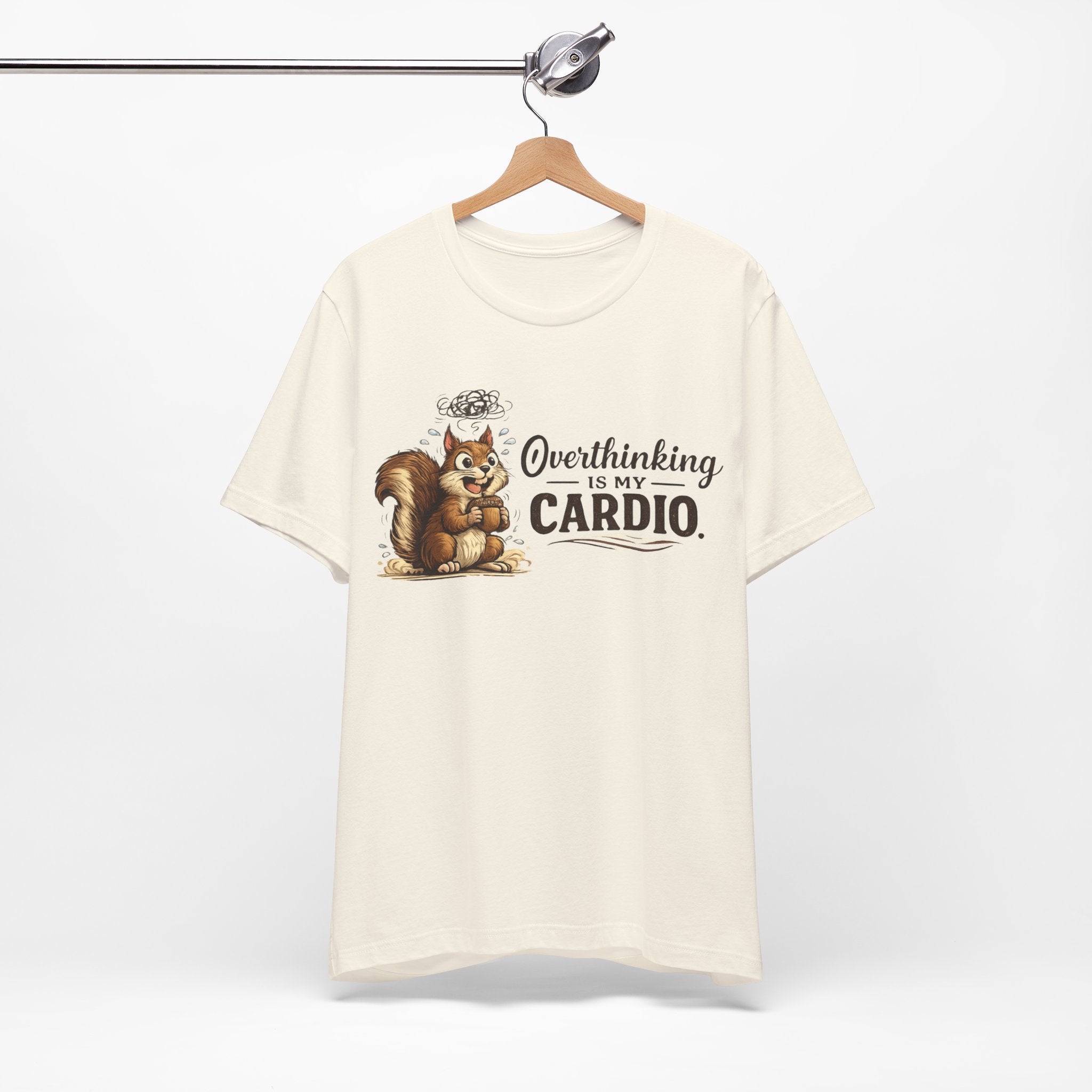 Overthinking Is My Cardio Shirt Funny Anxiety T Shirt ADHD Overthinking Tee Squirrel Graphic Mental Health Gift Neurodivergent Apparel