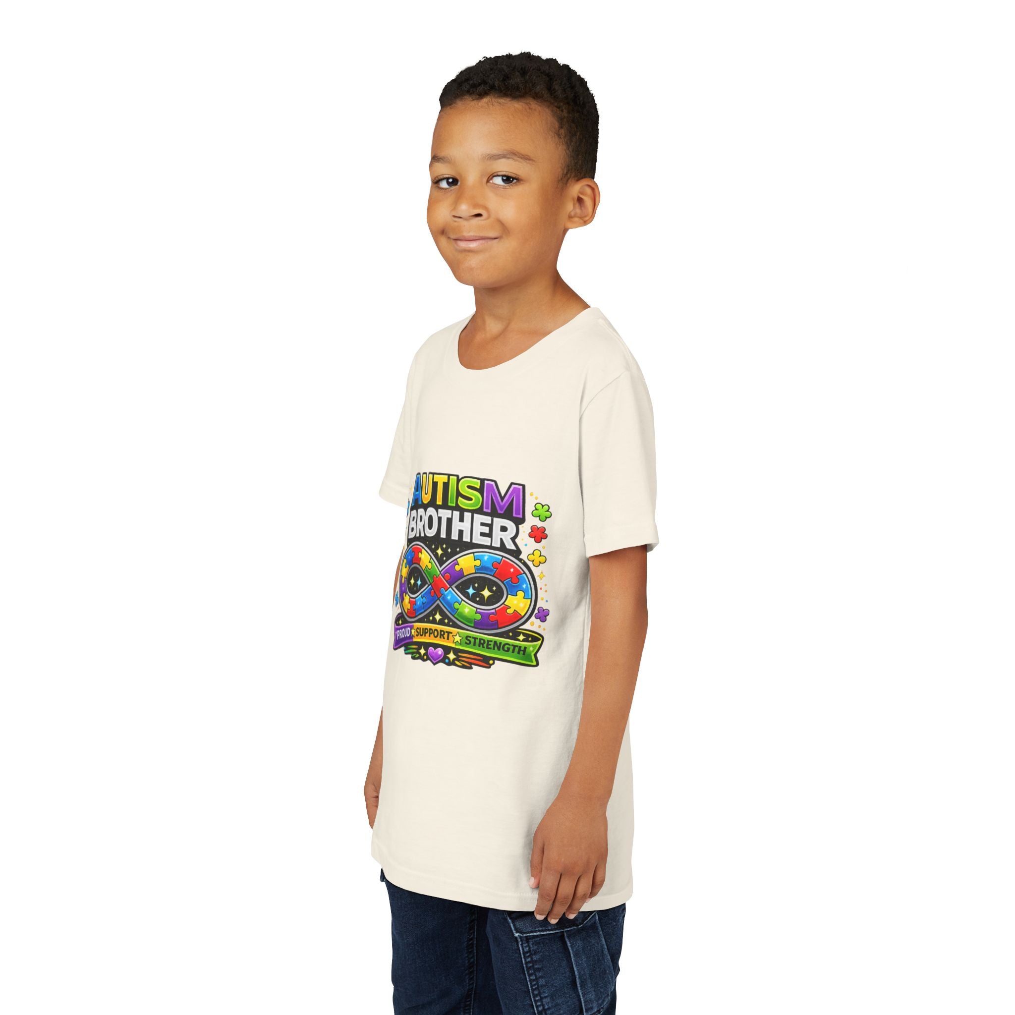 Autism Brother Shirt | Autism Sibling Tee | Infinity Puzzle Shirt | Proud Support Strength | Autism Acceptance Gift for Brother