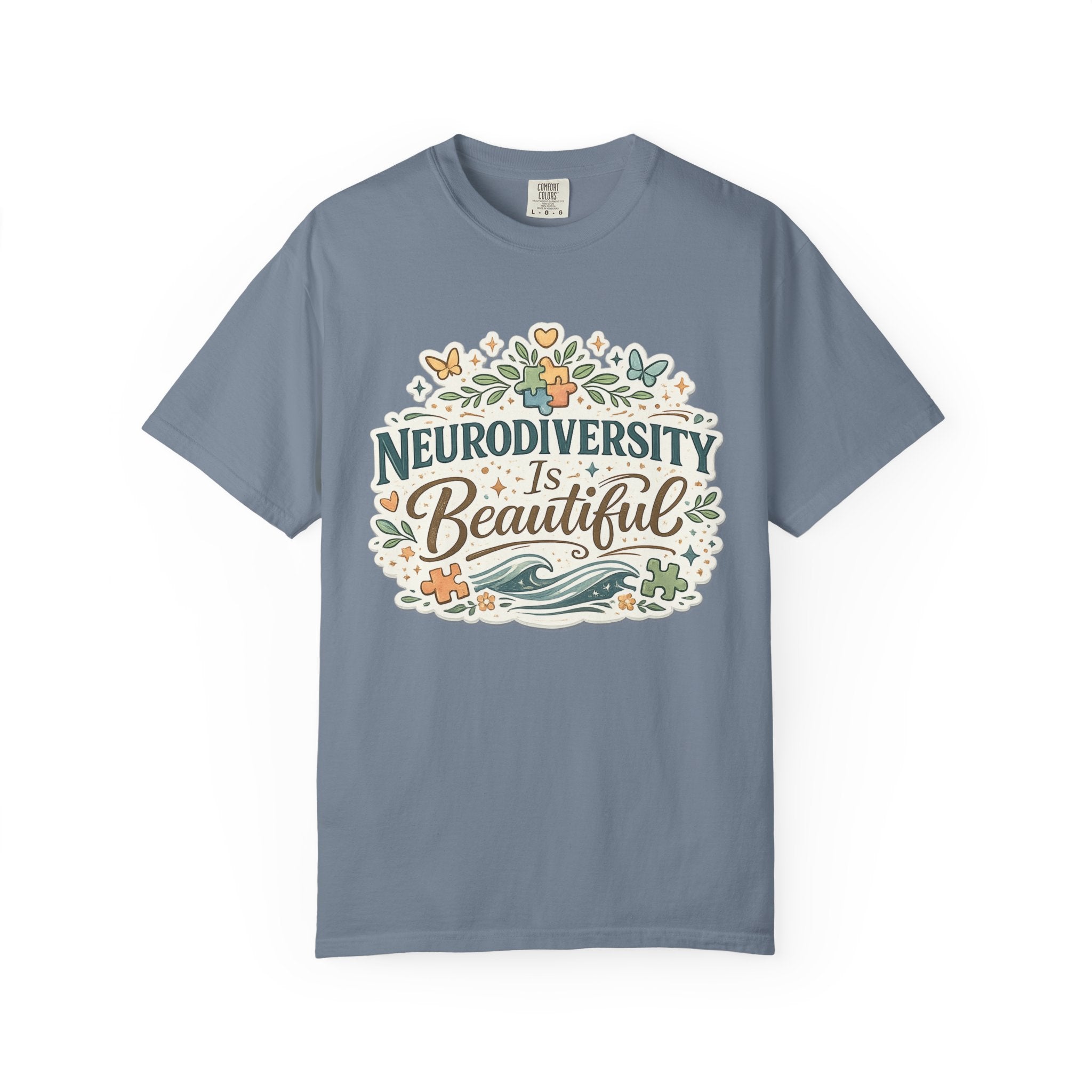 Neurodiversity Is Beautiful T-shirt | Floral Wave Awareness Tee