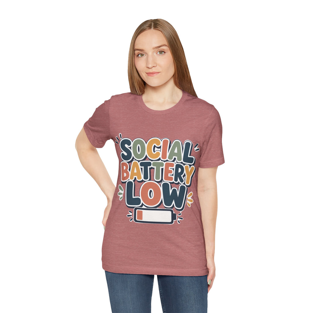 Social Battery Low T-Shirt — Funny Introvert Tee