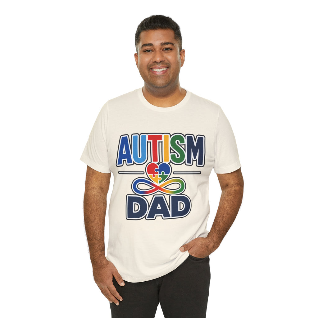 Autism Dad Heart Puzzle Infinity Shirt, Autism Awareness T-Shirt, Autism Acceptance Dad Gift, Neurodiversity Family Apparel