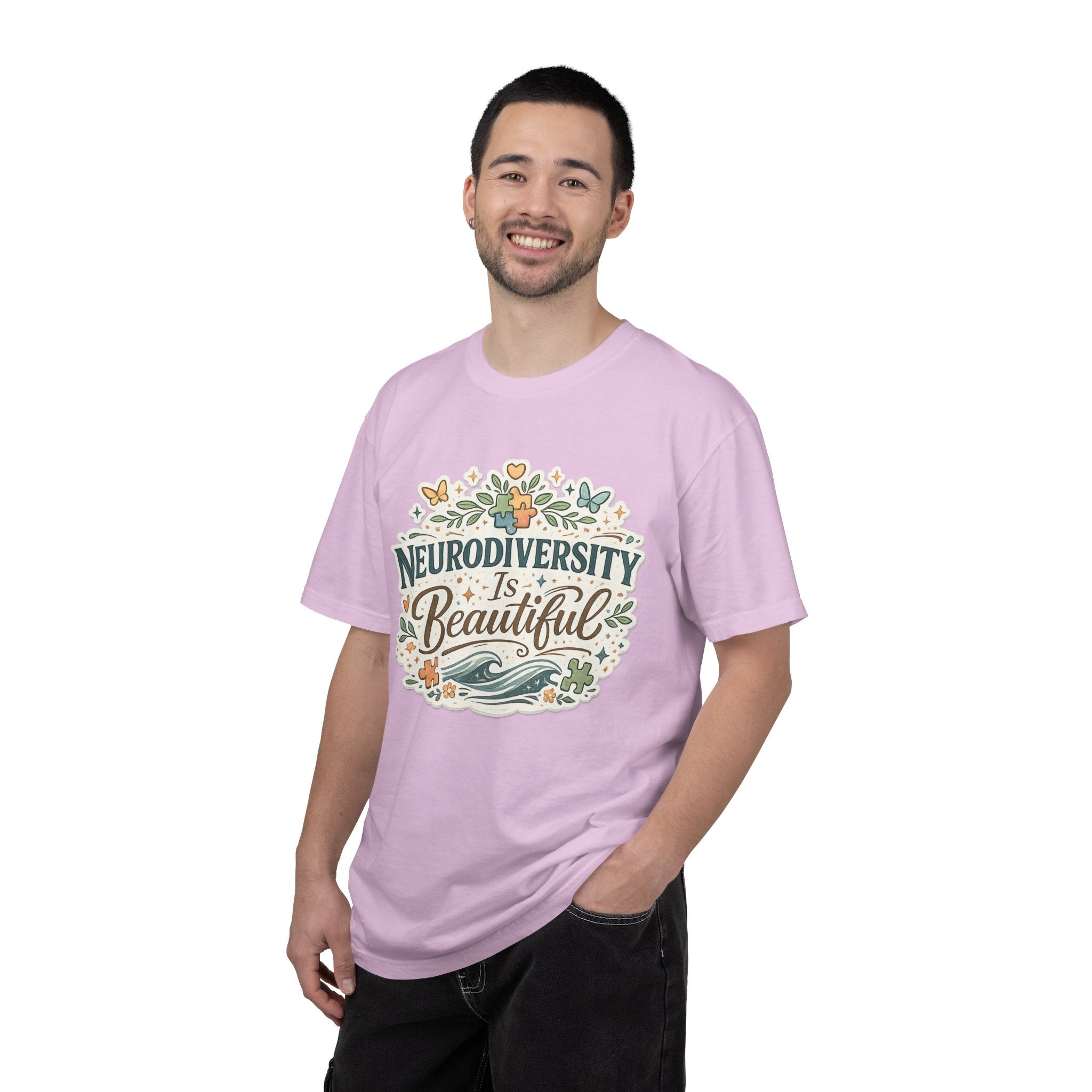 Neurodiversity Is Beautiful T-shirt | Floral Wave Awareness Tee