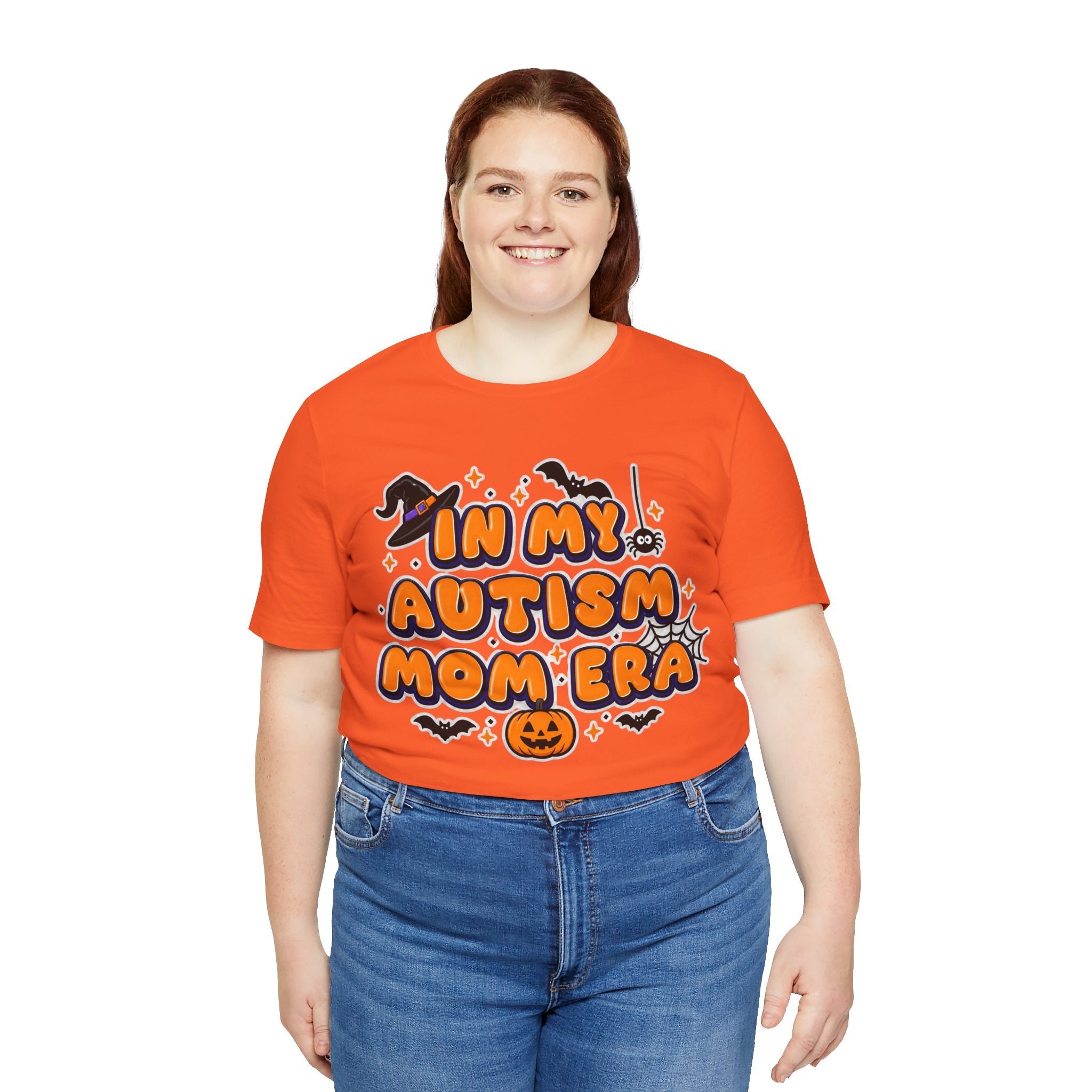 In My Autism Mom Era Tee | Halloween Pumpkin Witch Bat Spiderweb
