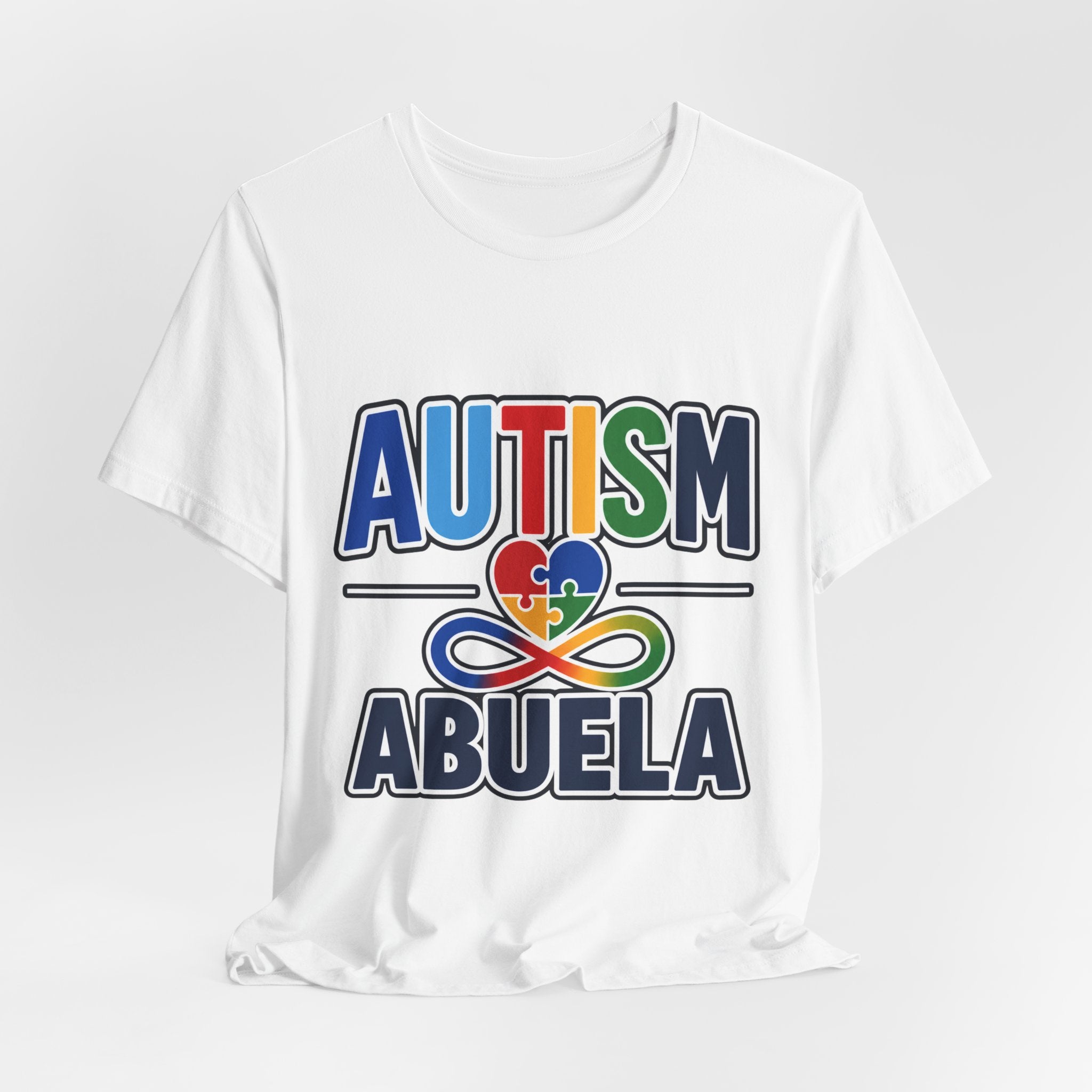 Autism Abuela Shirt | Spanish Autism Grandma T-Shirt | Puzzle Heart Infinity Design | Autism Awareness & Acceptance Gift