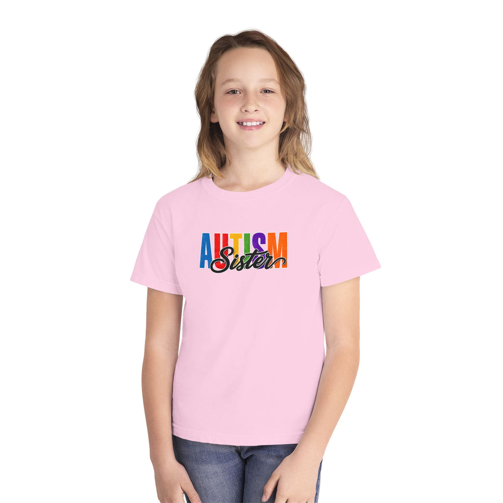 Autism Sister Youth Shirt Kids Autism Sister T Shirt Proud Autism Sibling Tee Autism Awareness Autism Acceptance Gift for Girls