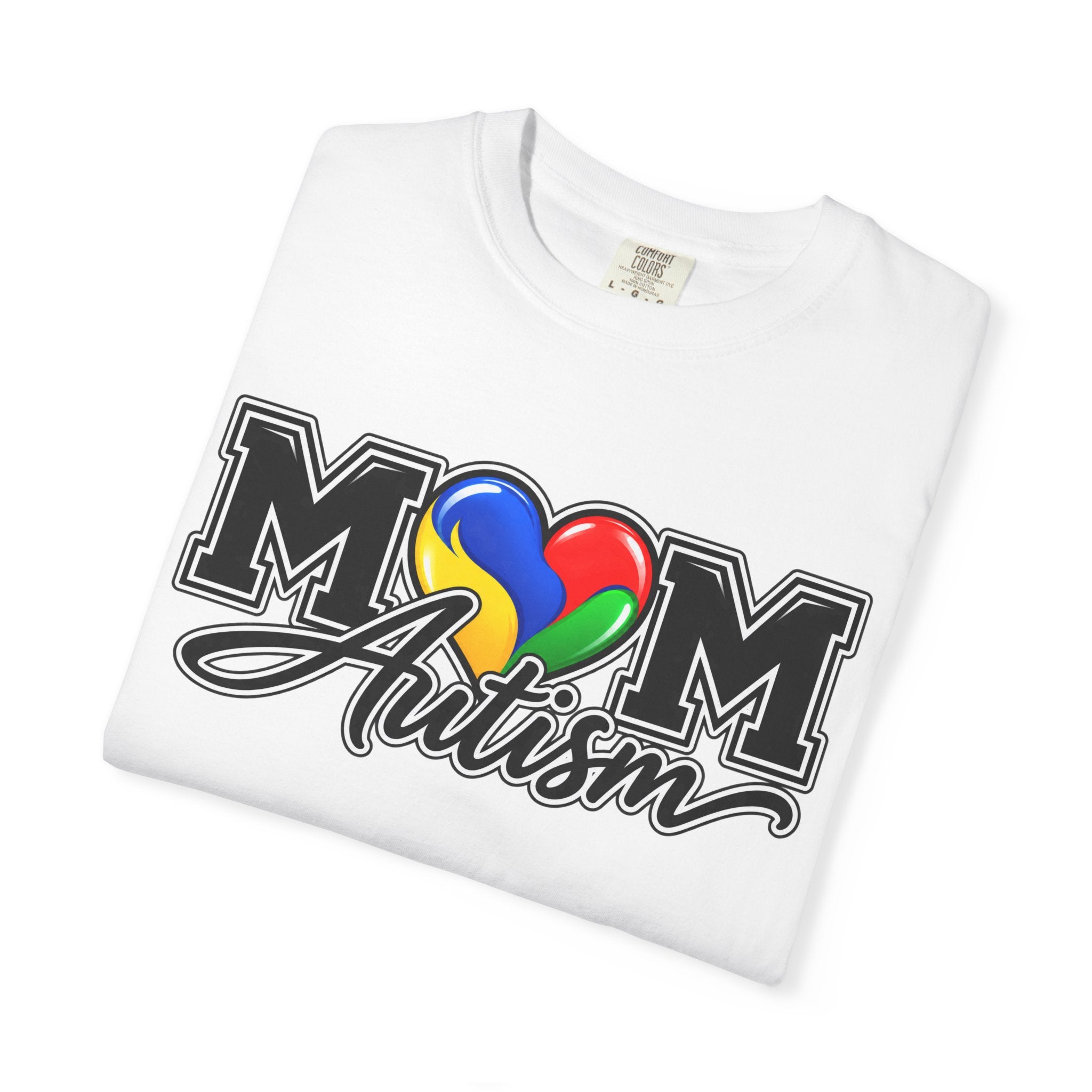 Mom Autism Heart T-Shirt, Autism Awareness Mom Tee, Autism Mom Gift Shirt, Autism Acceptance Family Apparel, Neurodiversity Gift