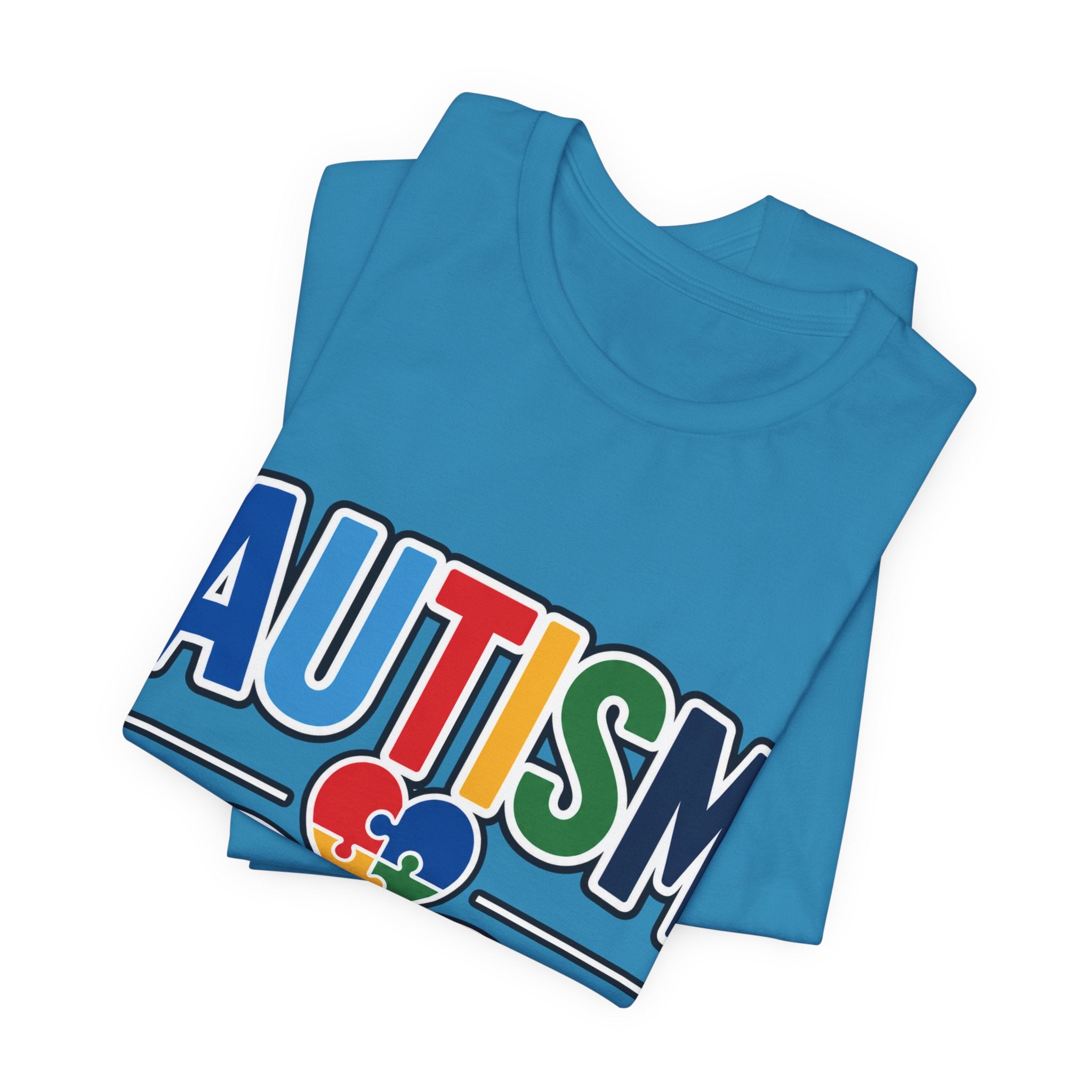 Autism Dad Shirt | Proud Autism Father T-Shirt | Colorful Puzzle Heart Infinity Design | Autism Awareness Gift for Dad | Autism Acceptance Tee