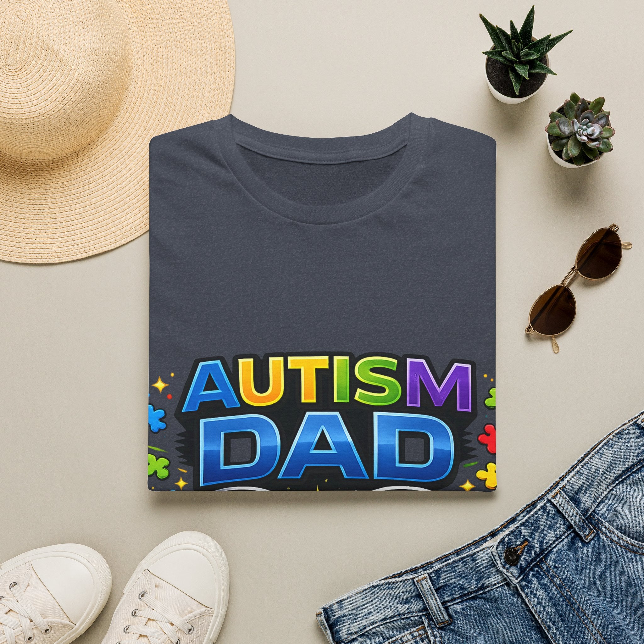Autism Dad Shirt | Proud Autism Father Tee | Infinity Puzzle Ribbon T-Shirt | Autism Awareness Gift for Dad | Neurodiversity Support