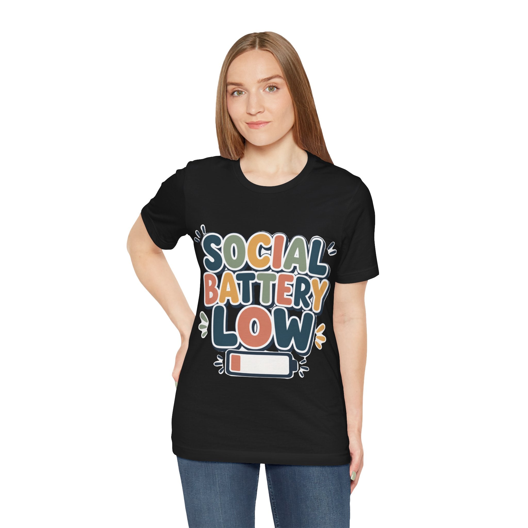 Social Battery Low T-Shirt — Funny Introvert Tee