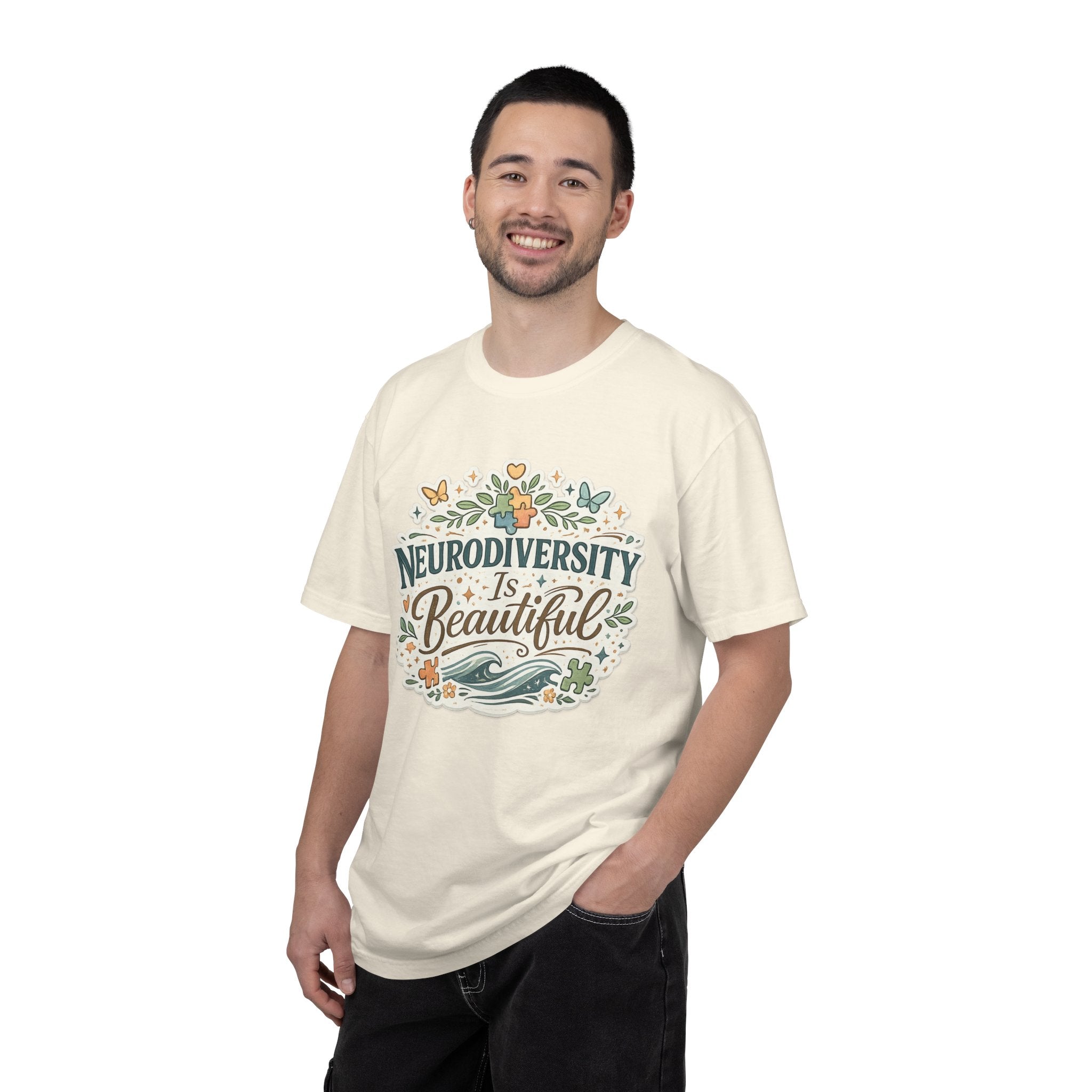 Neurodiversity Is Beautiful T-shirt | Floral Wave Awareness Tee