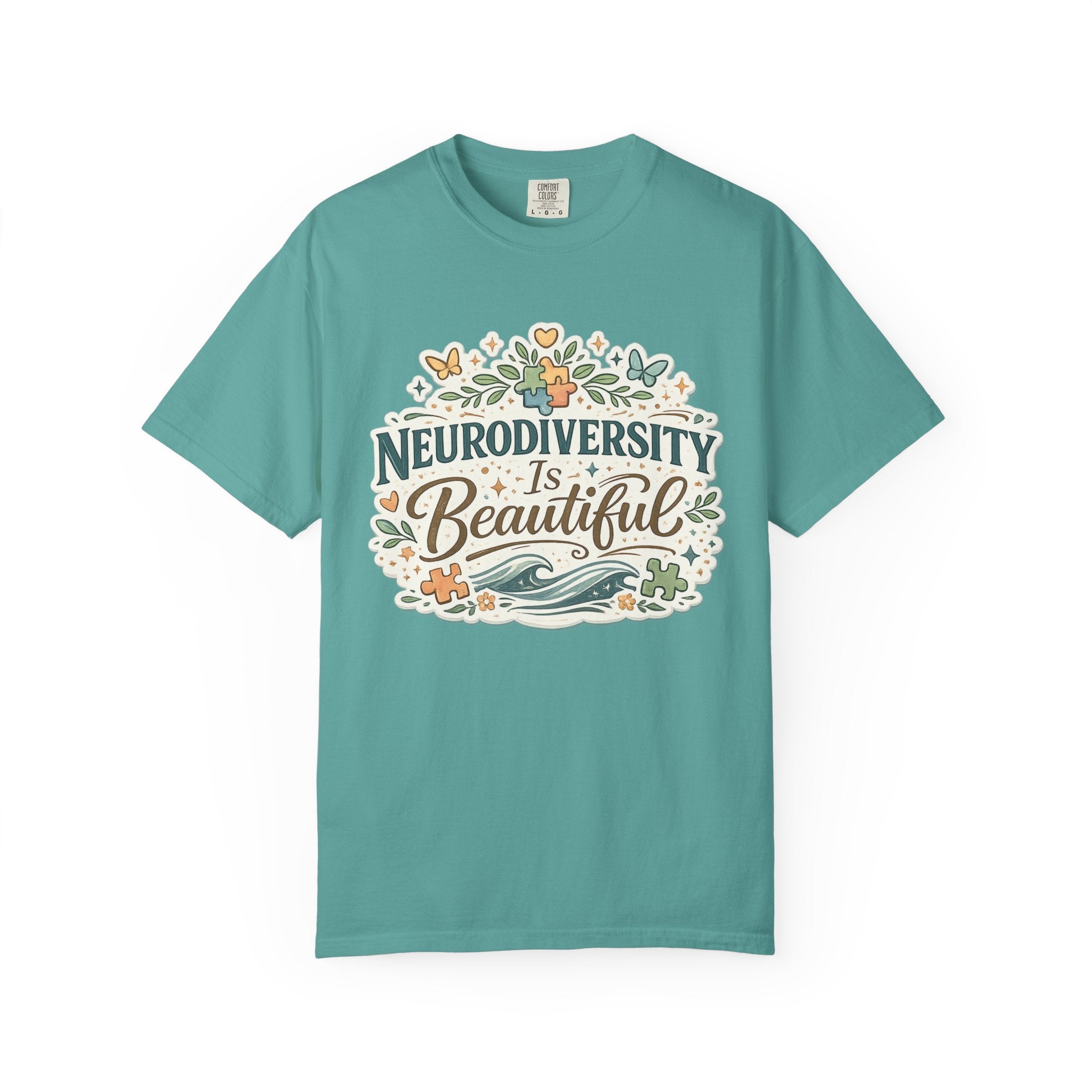 Neurodiversity Is Beautiful T-shirt | Floral Wave Awareness Tee
