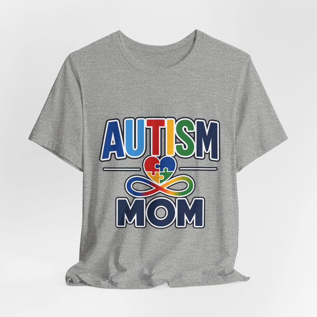Autism Mom Shirt | Rainbow Puzzle Heart Infinity T-Shirt | Proud Autism Mom Tee | Autism Awareness & Acceptance Gift for Mothers