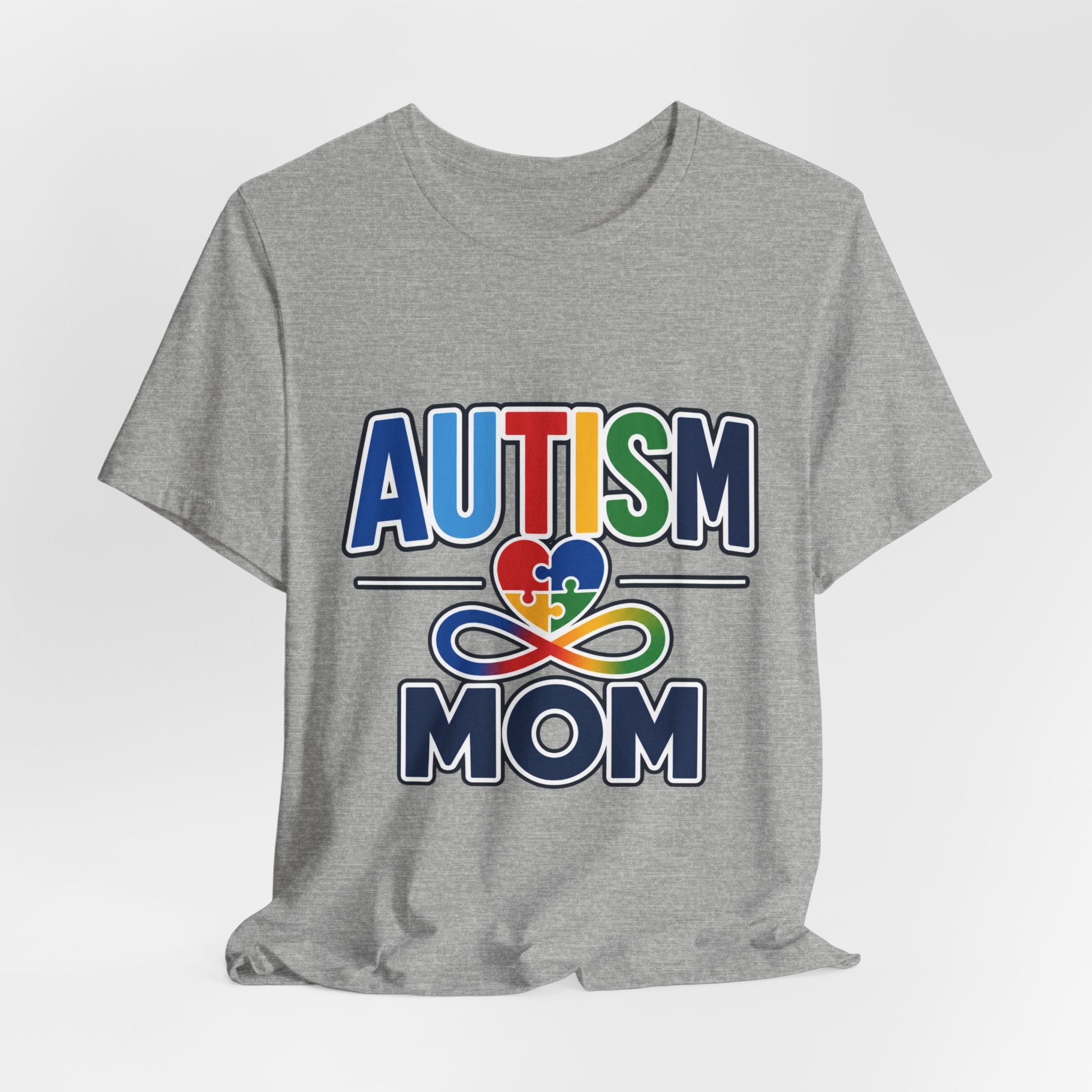 Autism Mom Shirt | Rainbow Puzzle Heart Infinity T-Shirt | Proud Autism Mom Tee | Autism Awareness & Acceptance Gift for Mothers