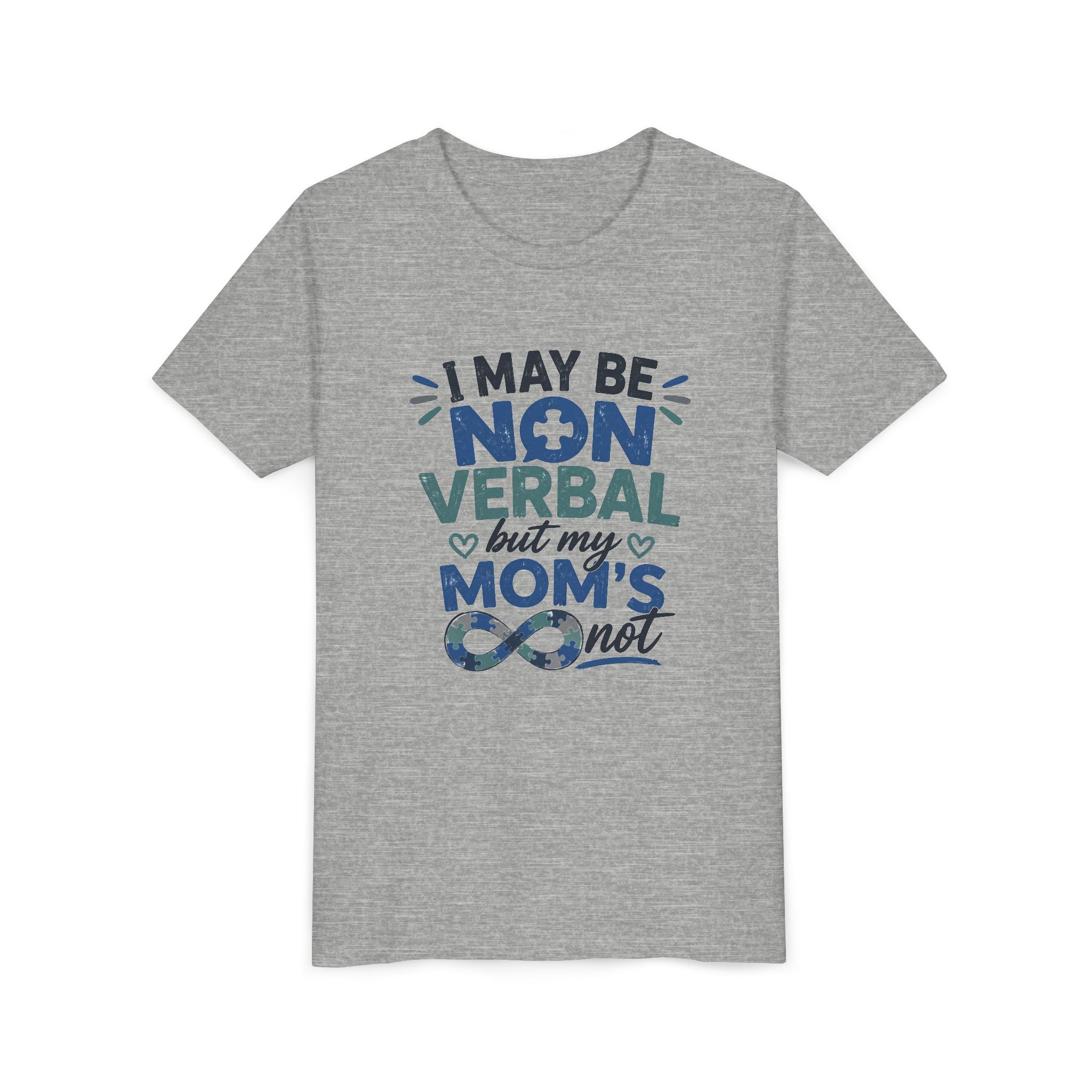 I May Be Nonverbal but My Moms Not Youth Tee | Autism Awareness