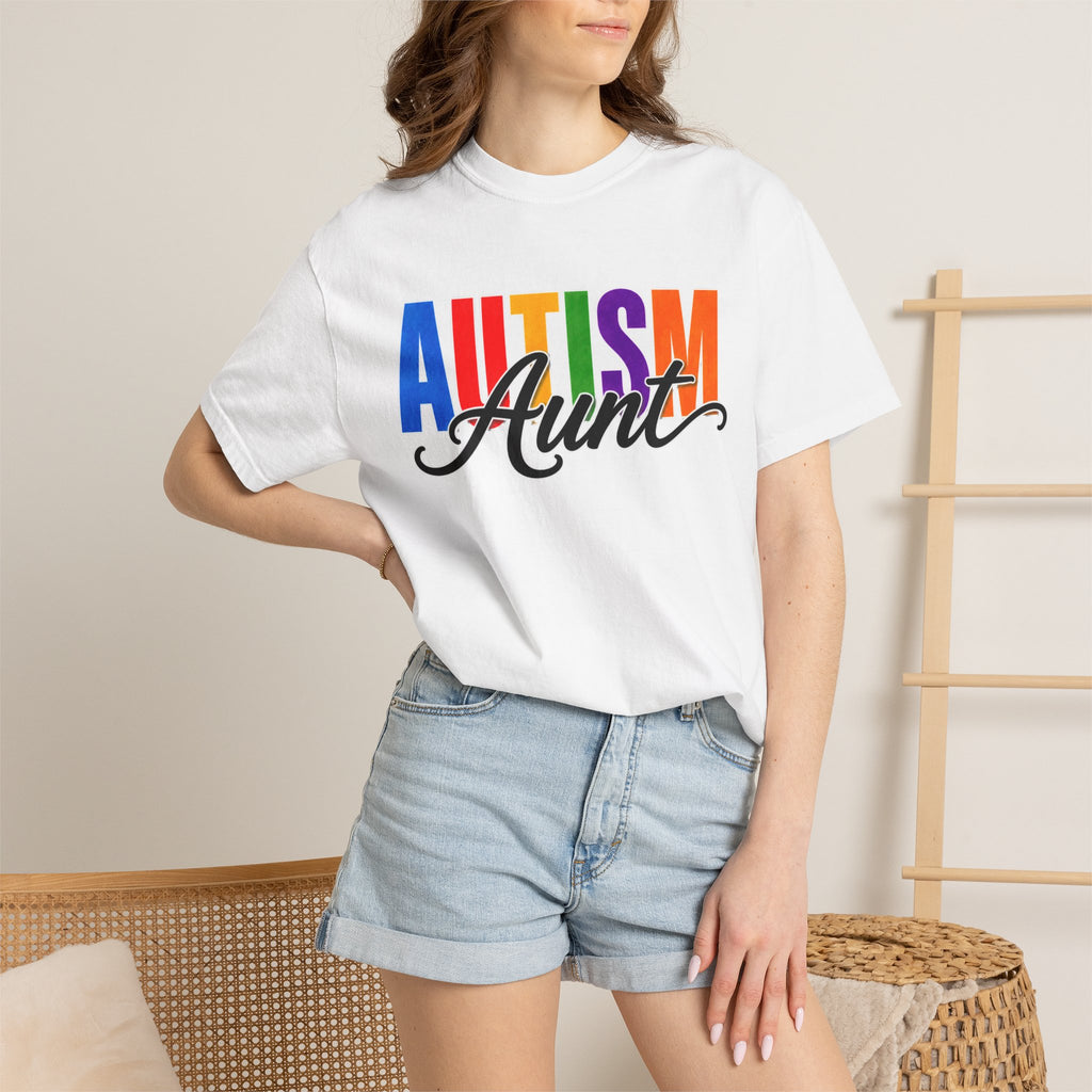 Autism Aunt Shirt Proud Autism Aunt T Shirt Autism Awareness Autism Acceptance Gift Puzzle Heart Special Needs Family Tee