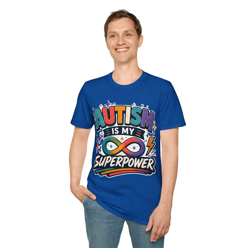 Autism Is My Superpower Shirt Autism Awareness T Shirt Autism Acceptance Tee Infinity Heart Puzzle Design Neurodiversity Gift Unisex