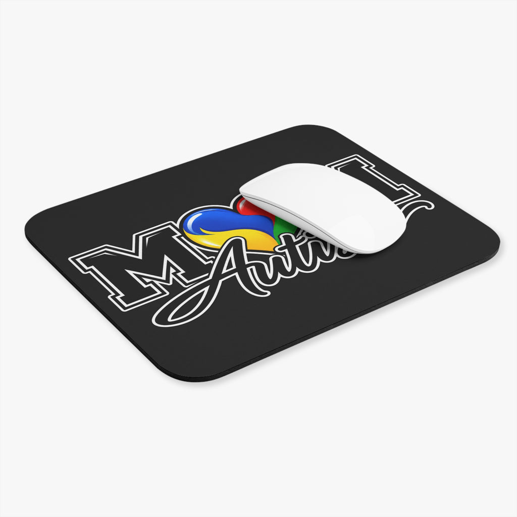 Autism Mom Mouse Pad | Heart Puzzle Support Desk Mat | Autism Awareness Gift | Neurodiversity Office Decor