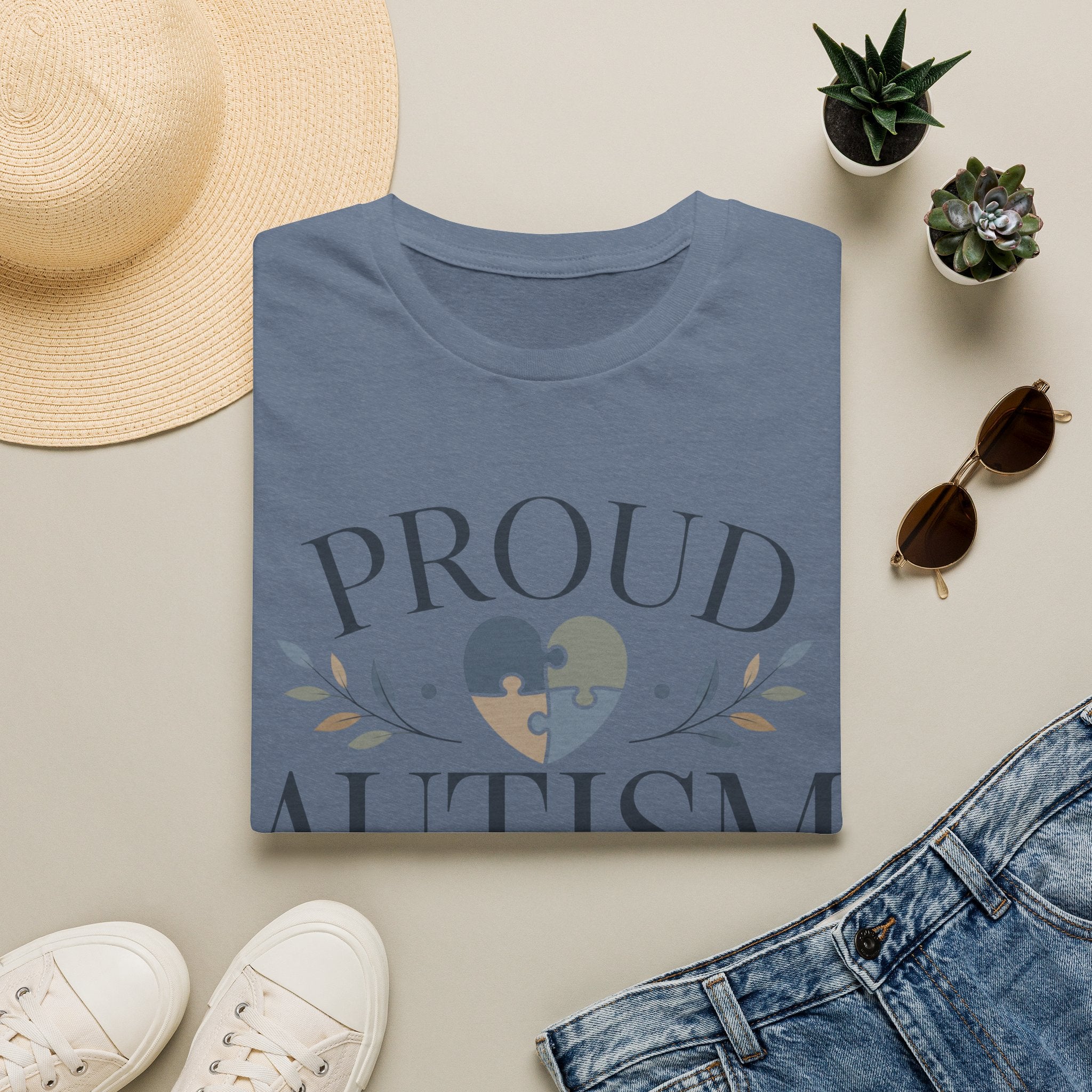 Proud Autism Mama T-Shirt | Puzzle Heart Awareness Tee | Special Needs