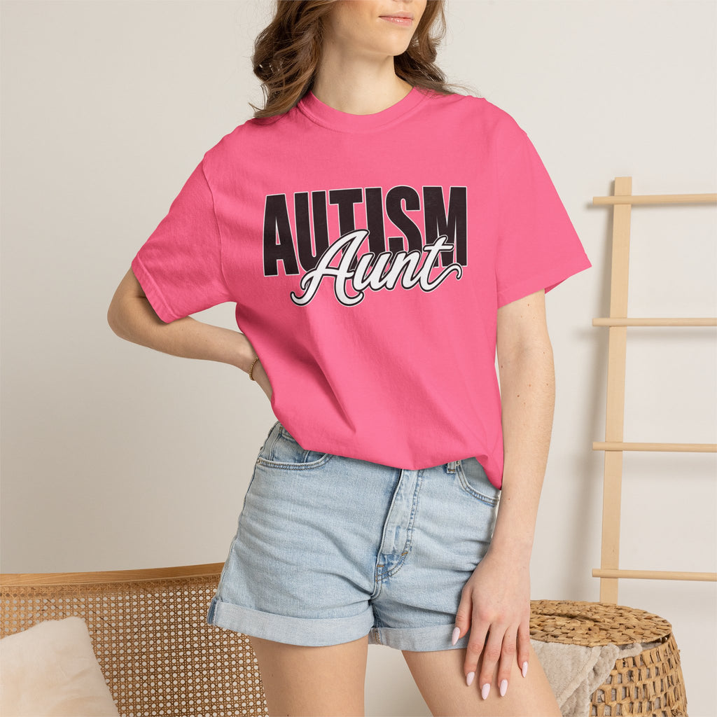 Autism Aunt Shirt Proud Autism Aunt T Shirt Autism Awareness Autism Acceptance Gift Puzzle Heart Special Needs Family Tee