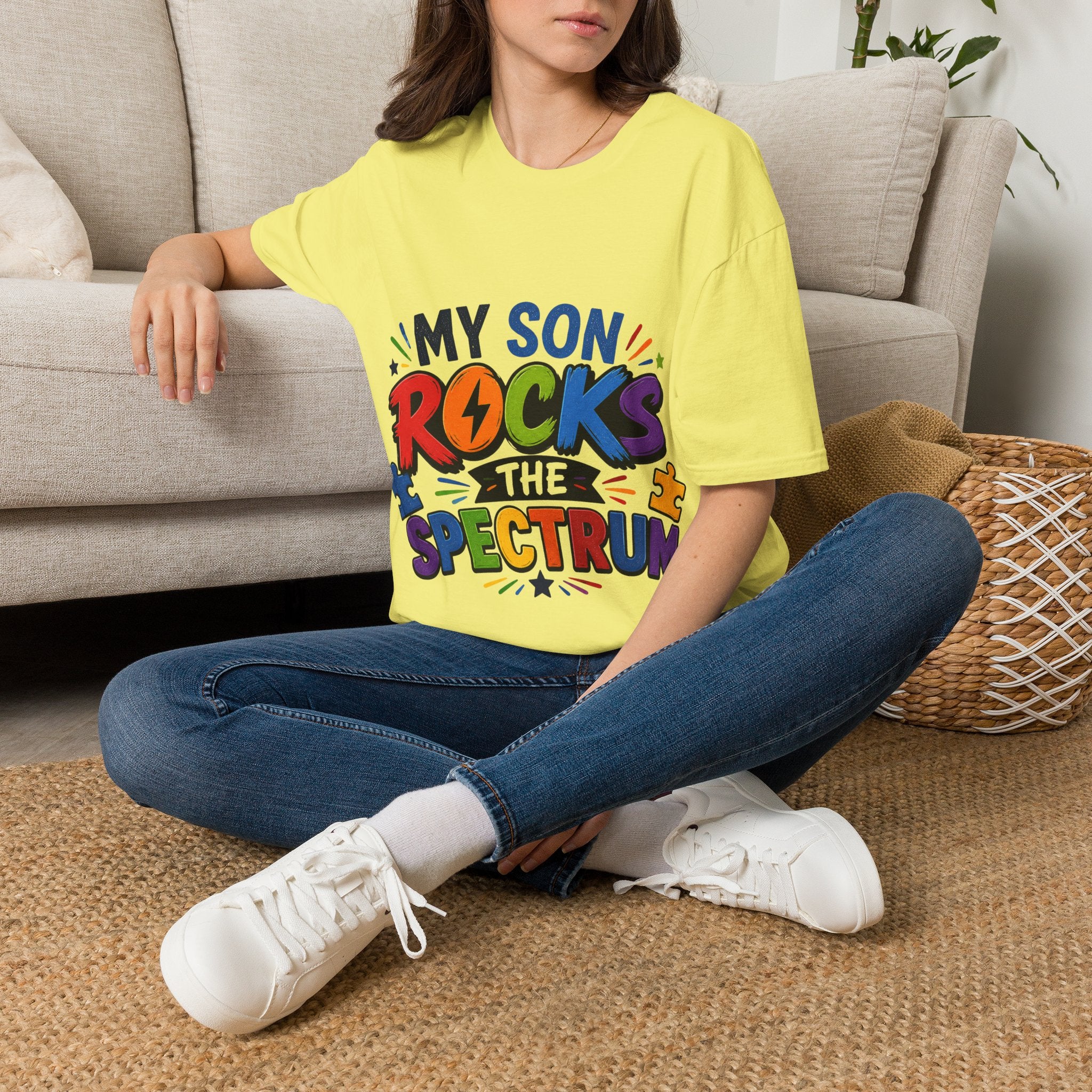 My Son Rocks the Spectrum Shirt, Autism Mom Shirt, Proud Autism Parent Tee, Autism Acceptance T-Shirt, Special Needs Mom Apparel
