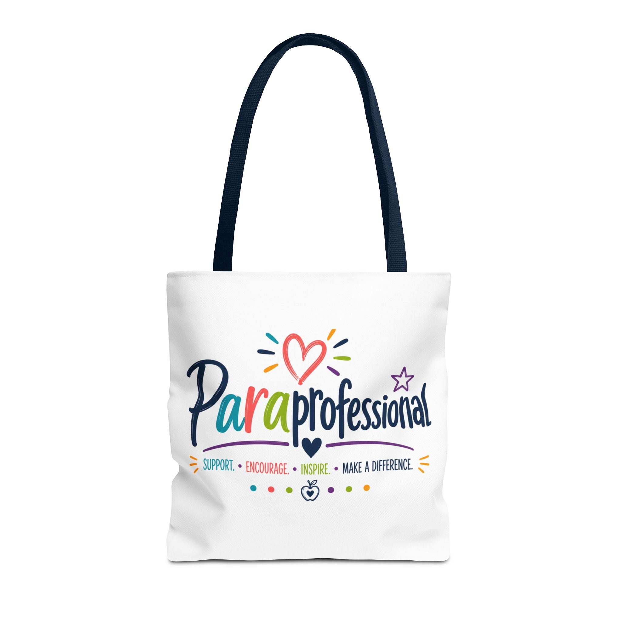 Paraprofessional Heart Logo Tote Bag | School Staff Appreciation