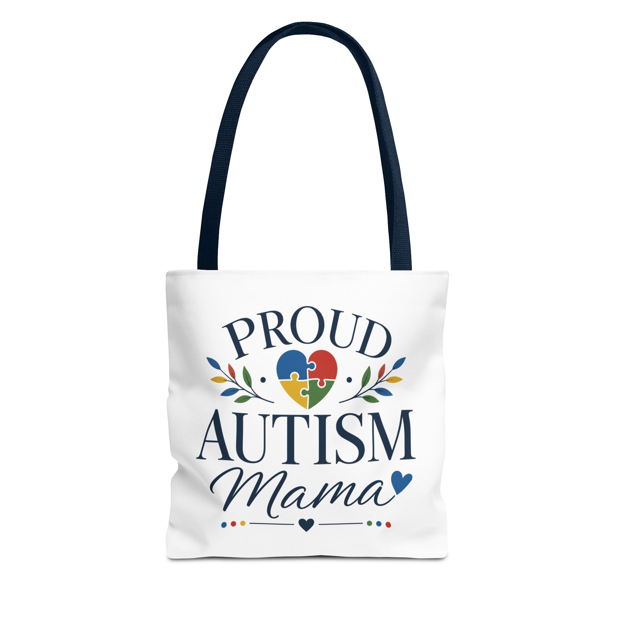 Proud Autism Mama Tote Bag | Puzzle Heart Support Awareness