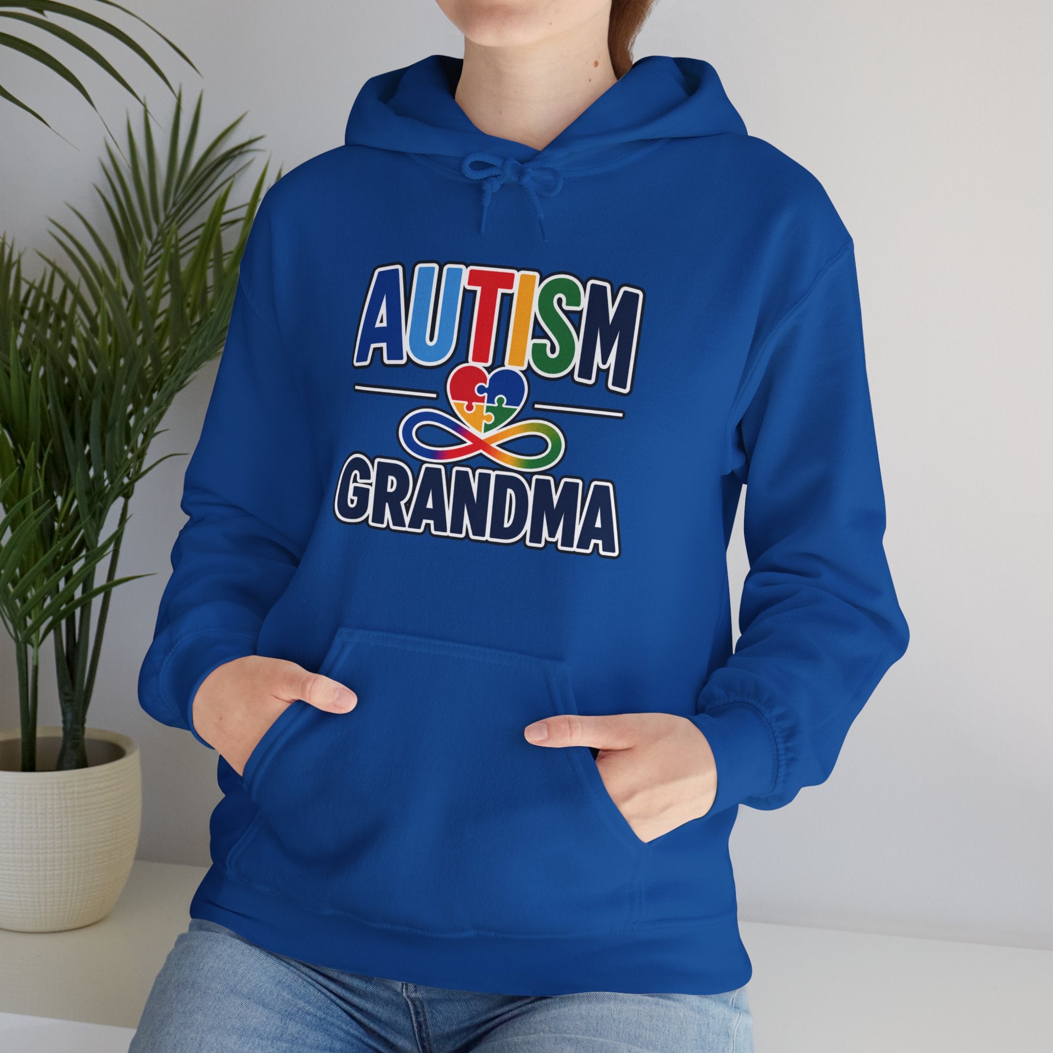 Autism Grandma Hoodie | Puzzle Heart Infinity Sweatshirt | Proud Autism Grandma Gift | Autism Awareness & Acceptance Hoodie