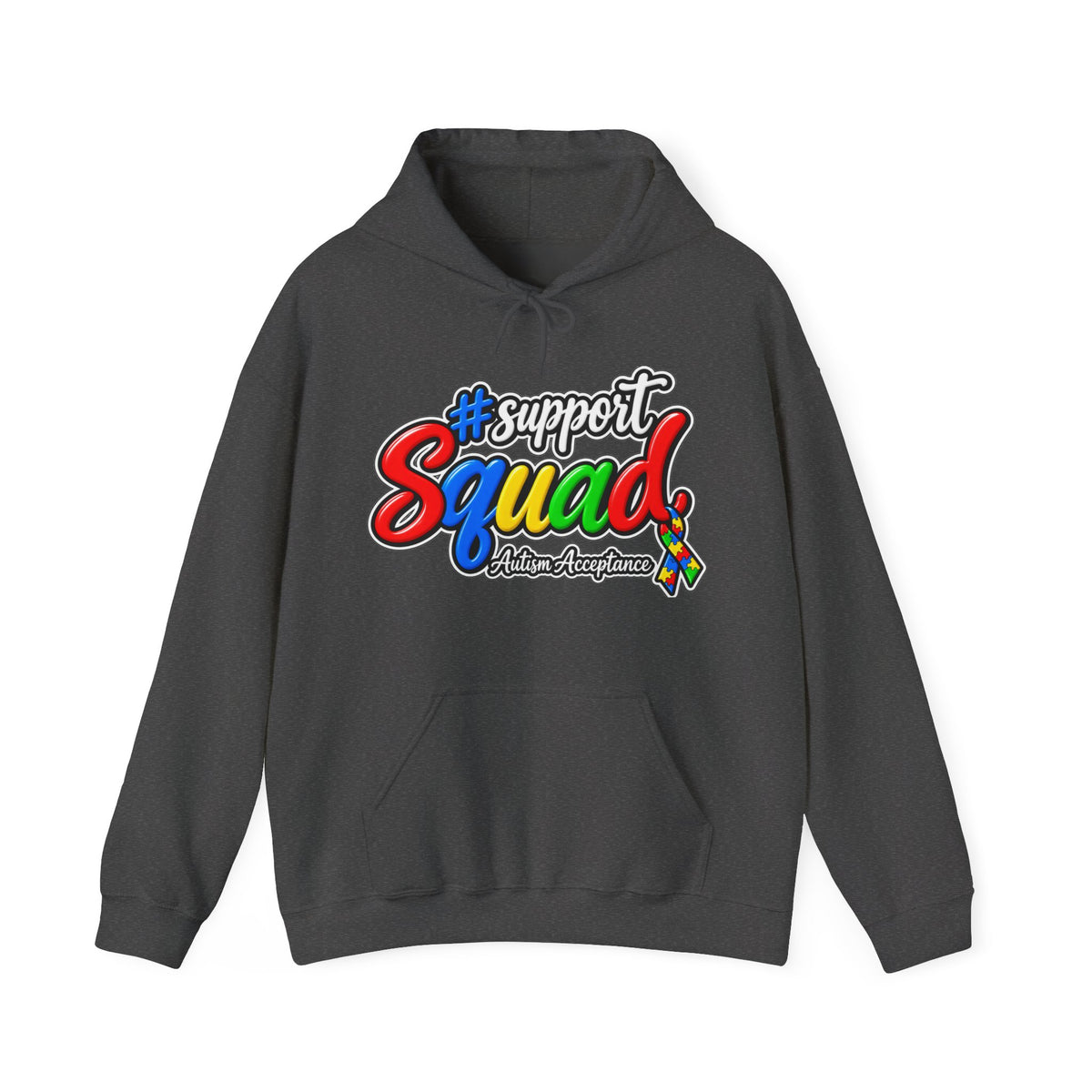Support Squad Hoodie, Rainbow Autism Awareness Sweatshirt, Autism Acceptance Crewneck, Matching Family Autism Squad Gift