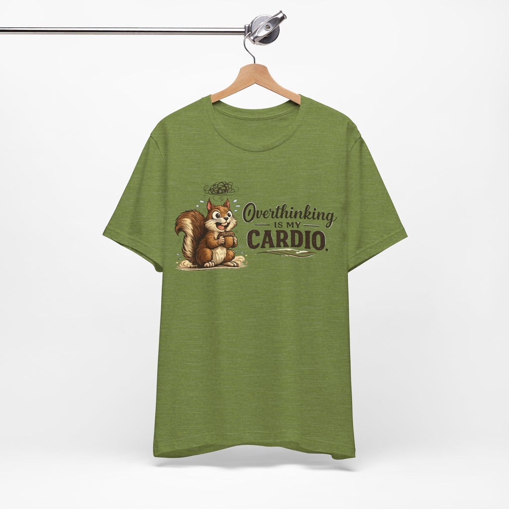 Overthinking Is My Cardio Shirt Funny Anxiety T Shirt ADHD Overthinking Tee Squirrel Graphic Mental Health Gift Neurodivergent Apparel