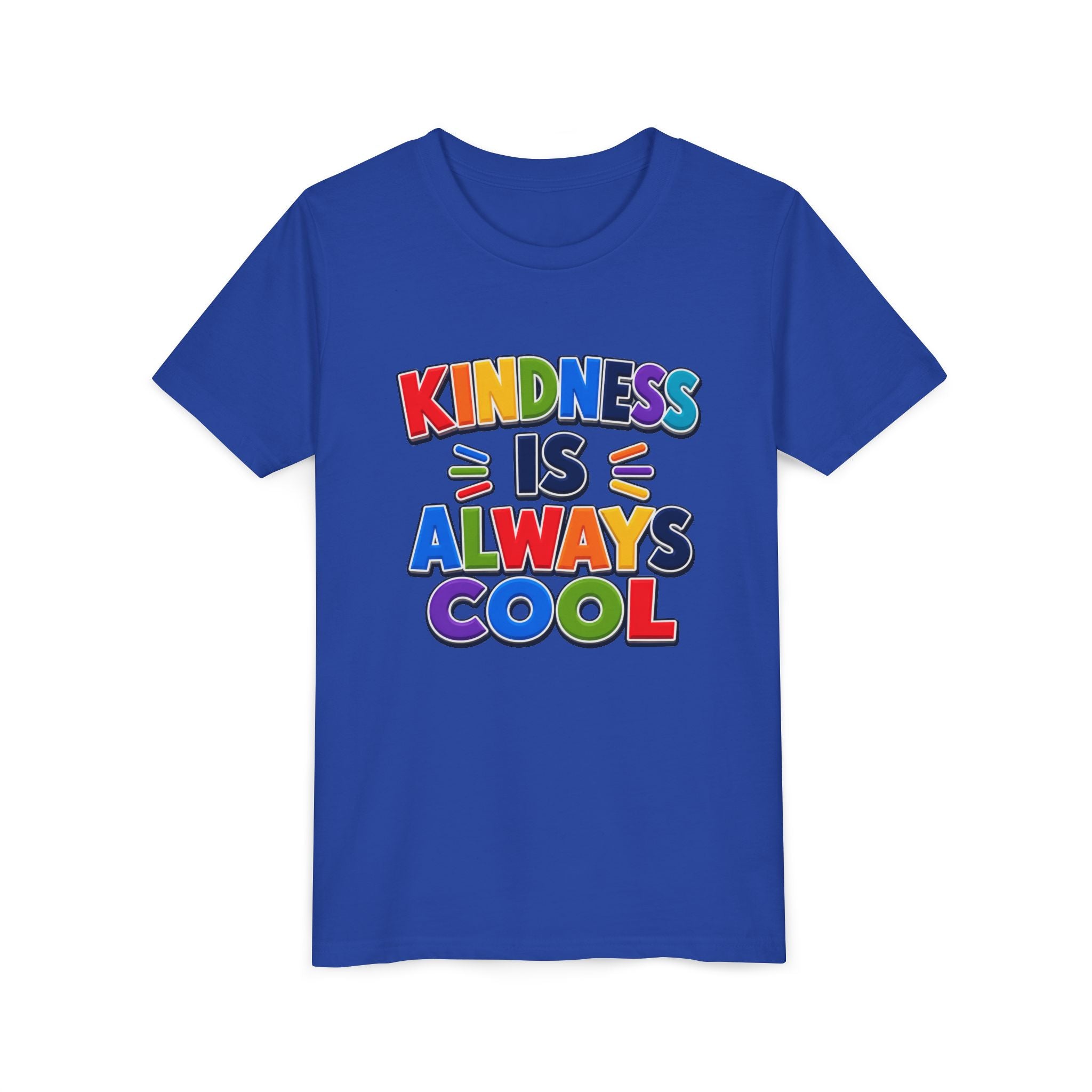 Kindness Is Always Cool youth tee | Rainbow Positive Message Shirt