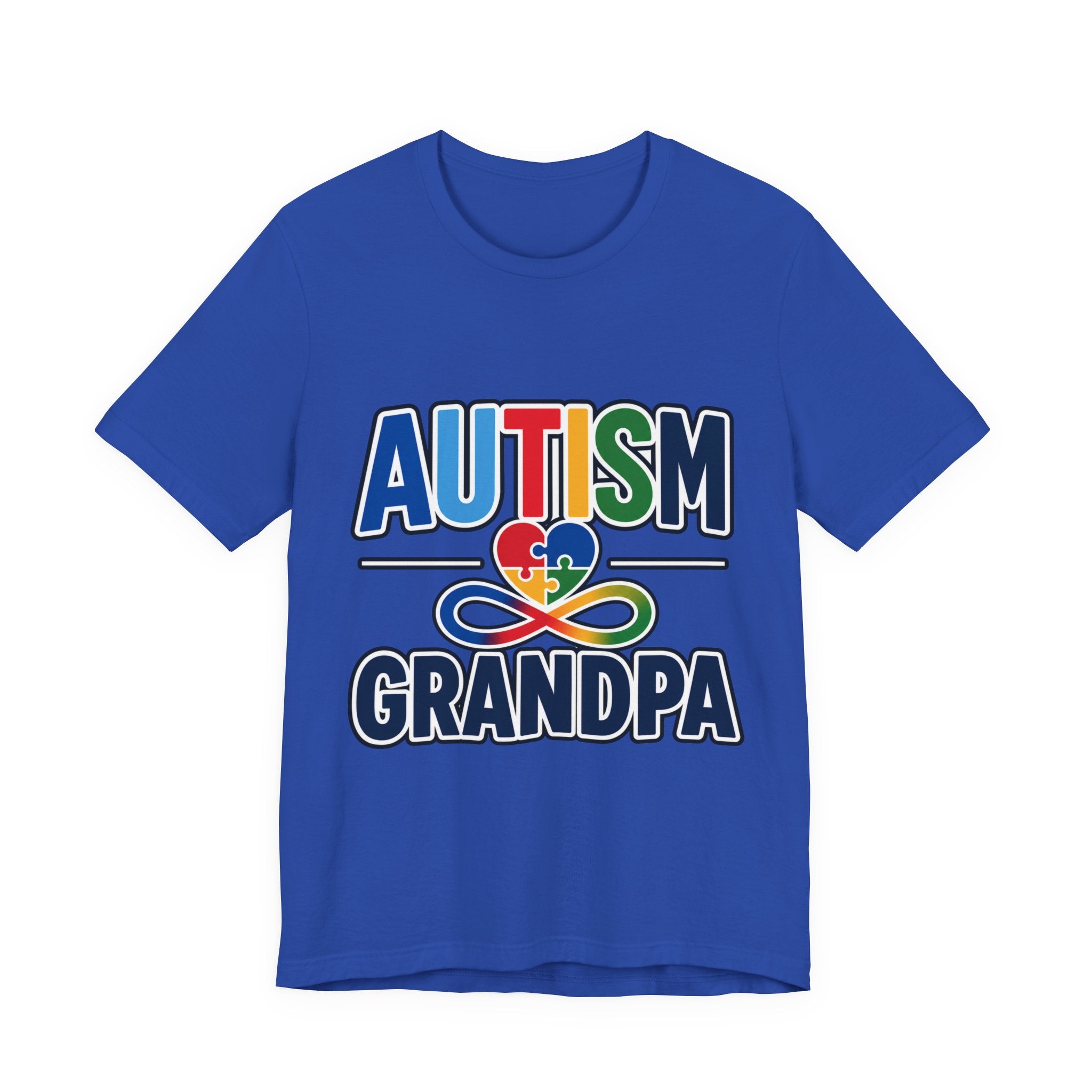Autism Grandpa Shirt | Puzzle Heart Infinity T-Shirt | Proud Autism Grandpa Tee | Autism Awareness & Acceptance Gift for Grandpa