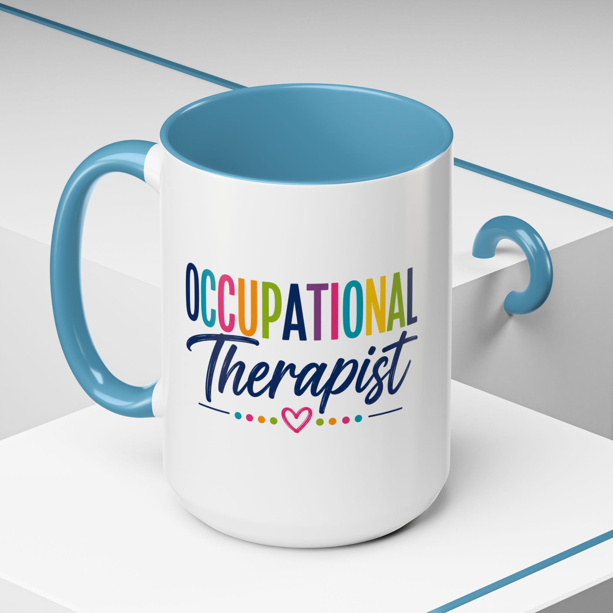 Occupational Therapist Mug | Accent Coffee Mug, Colorful Script 11oz 15oz