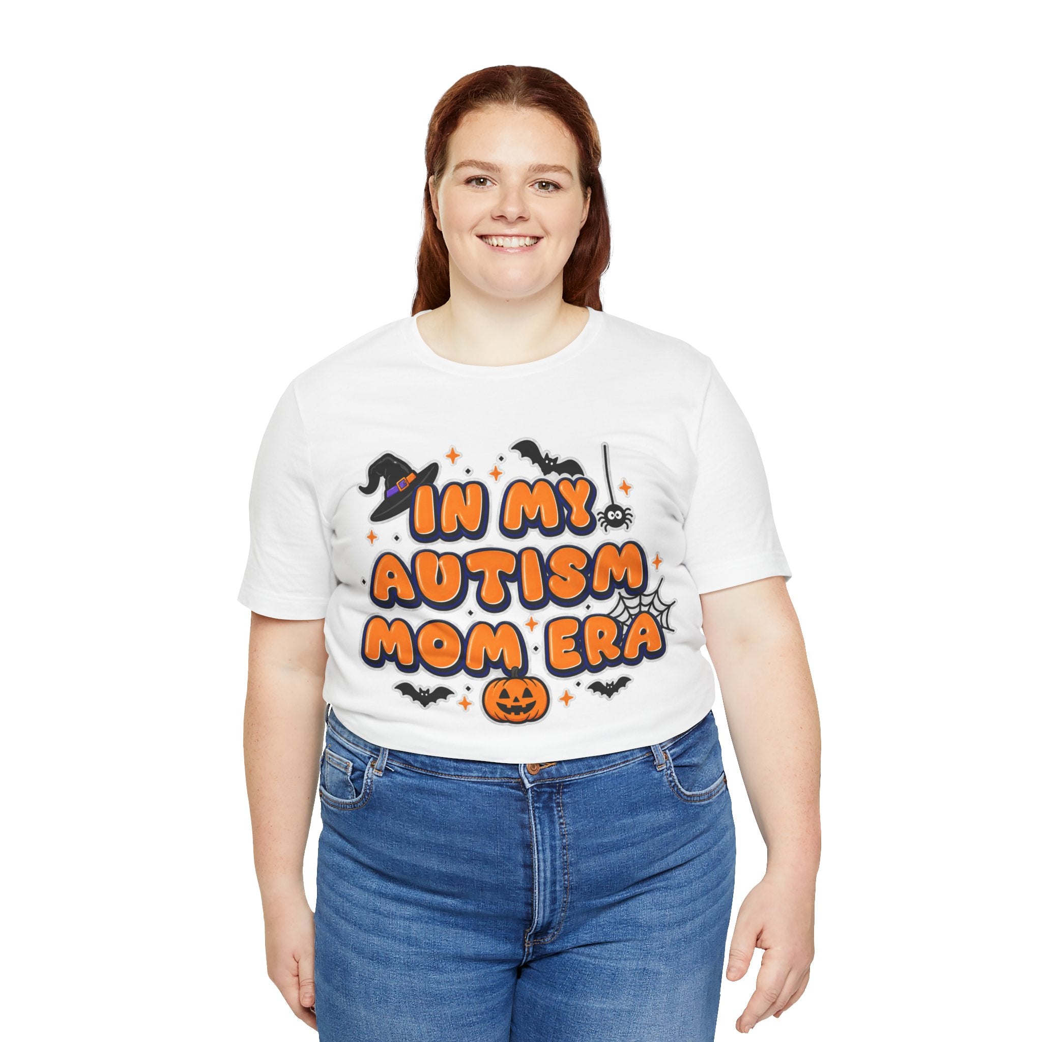 In My Autism Mom Era Tee | Halloween Pumpkin Witch Bat Spiderweb
