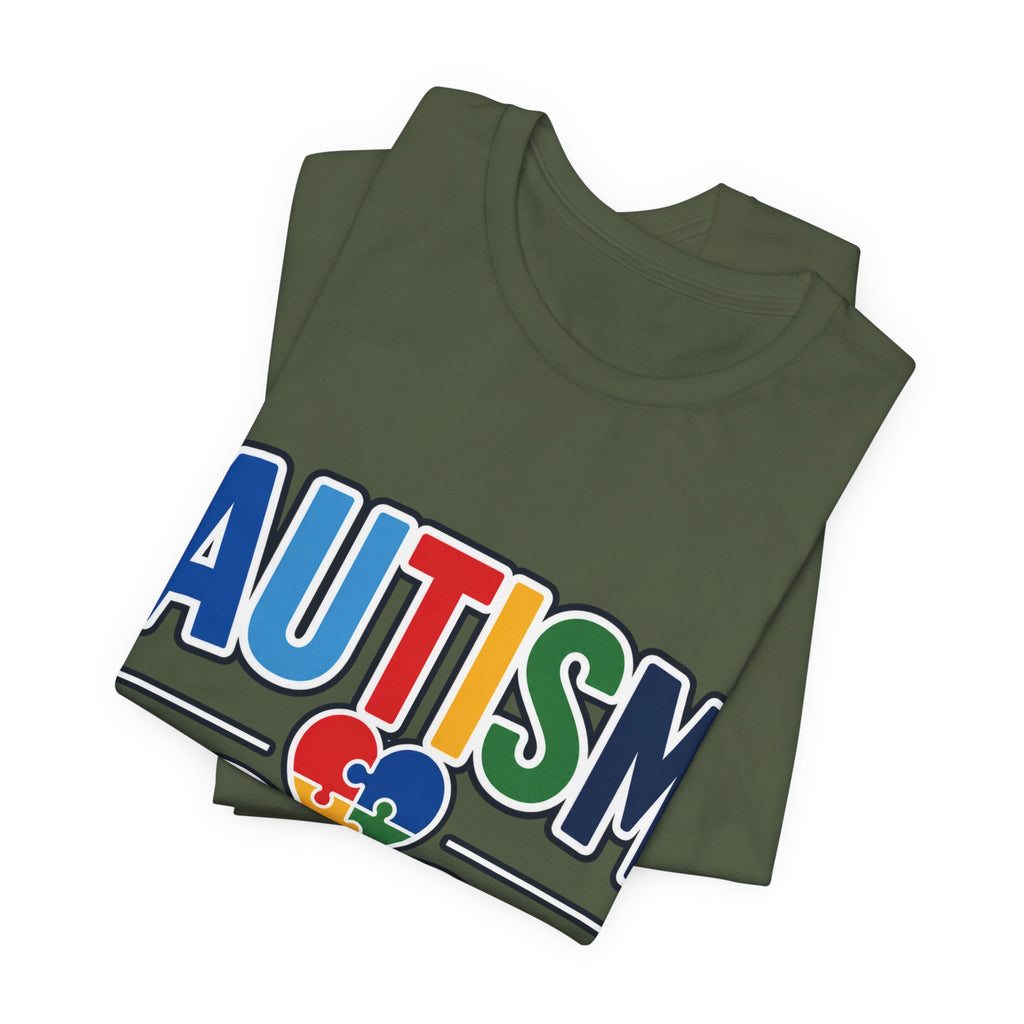 Autism Dad Shirt | Proud Autism Father T-Shirt | Colorful Puzzle Heart Infinity Design | Autism Awareness Gift for Dad | Autism Acceptance Tee