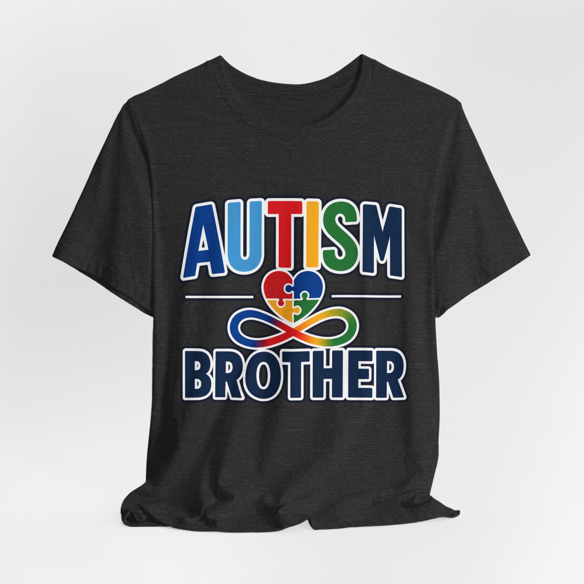Autism Brother Shirt | Puzzle Heart Infinity T-Shirt | Proud Autism Sibling Tee | Autism Awareness & Acceptance Gift for Brother