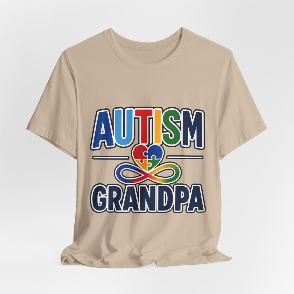 Autism Grandpa Shirt | Puzzle Heart Infinity T-Shirt | Proud Autism Grandpa Tee | Autism Awareness & Acceptance Gift for Grandpa