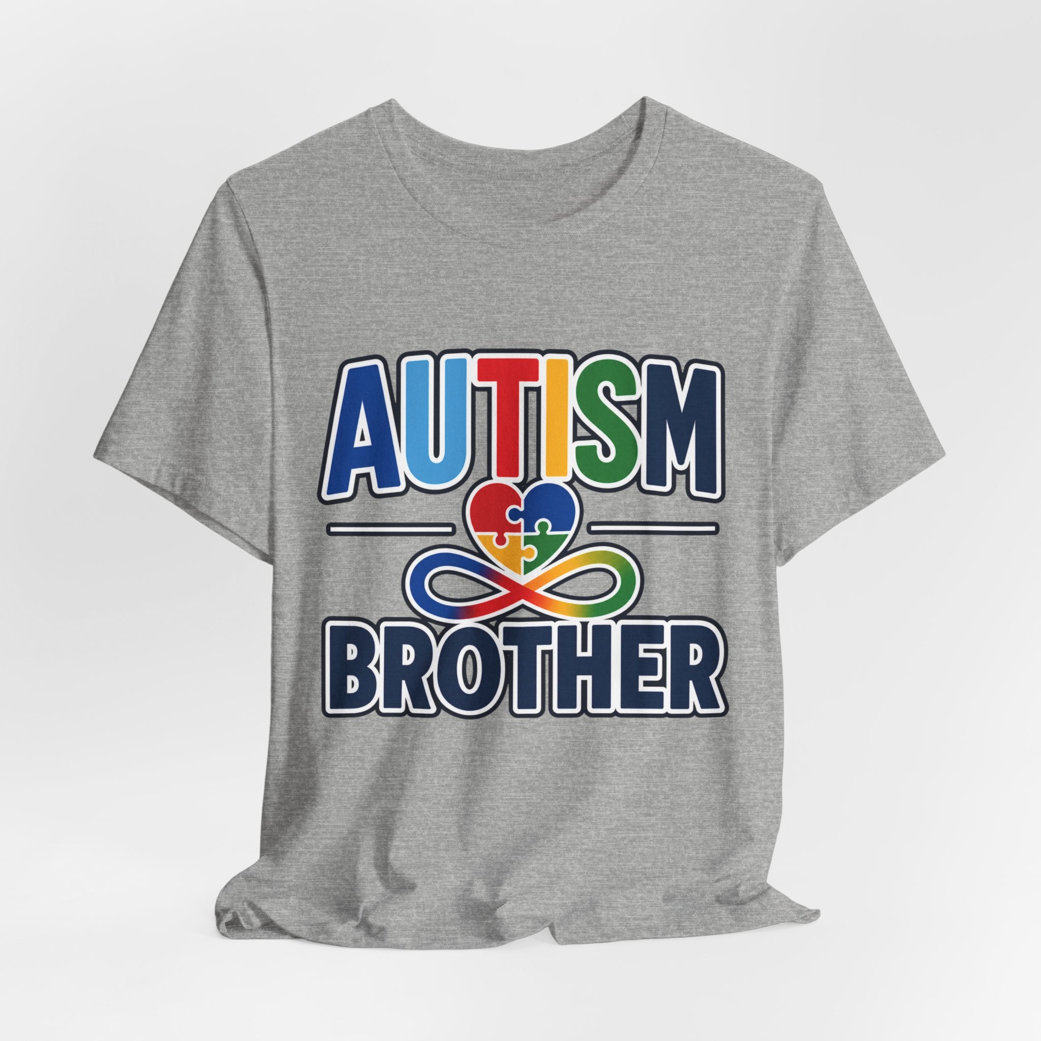 Autism Brother Shirt | Puzzle Heart Infinity T-Shirt | Proud Autism Sibling Tee | Autism Awareness & Acceptance Gift for Brother