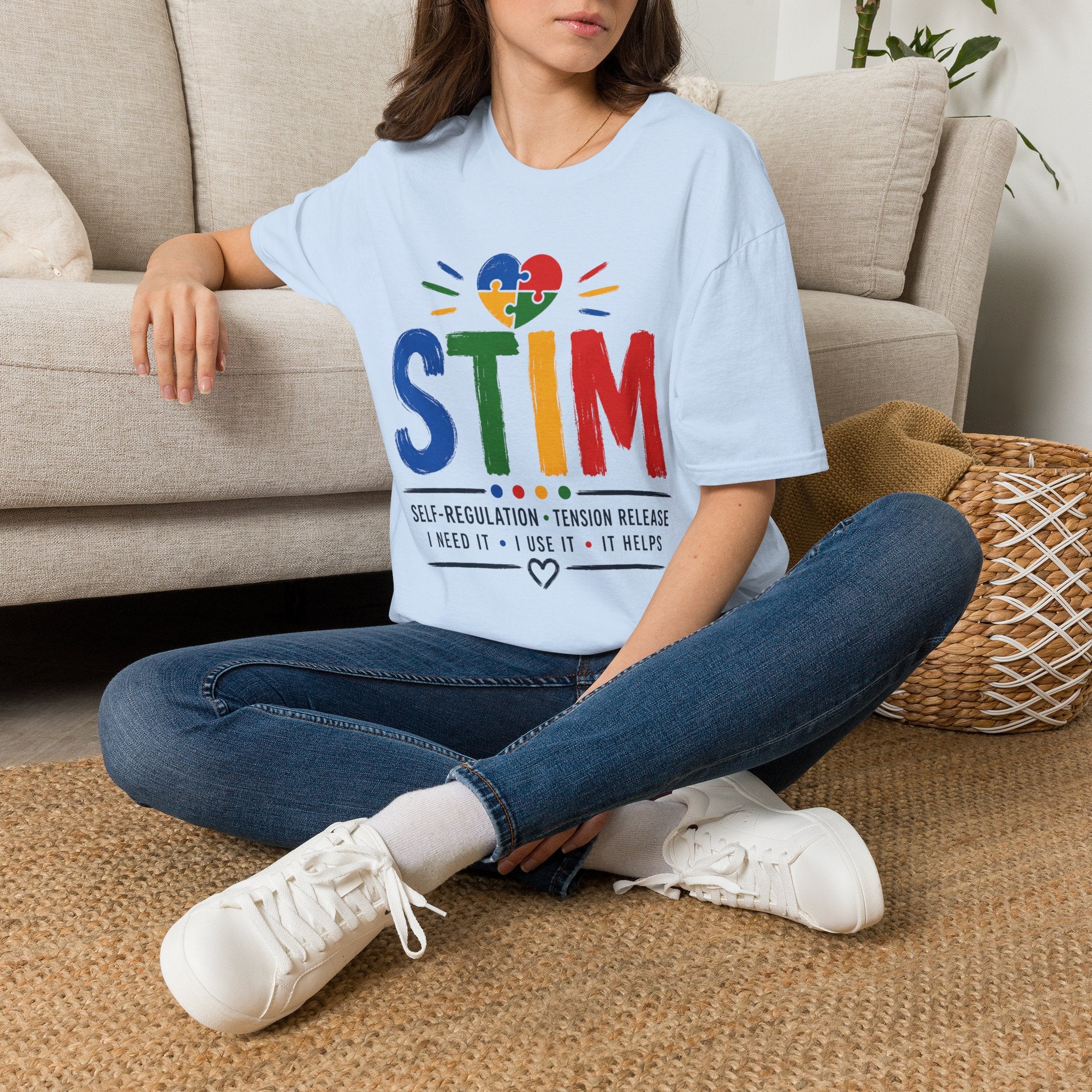 Autism Sensory Shirt | STIM Puzzle Heart Autism Awareness Shirt, Sensory Regulation Support Gift