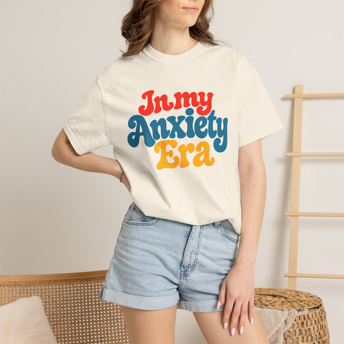 I Am In My Anxiety Era Shirt Anxiety Awareness T Shirt Mental Health Tee Cute Pastel Graphic Shirt Self Care Gift Unisex Apparel