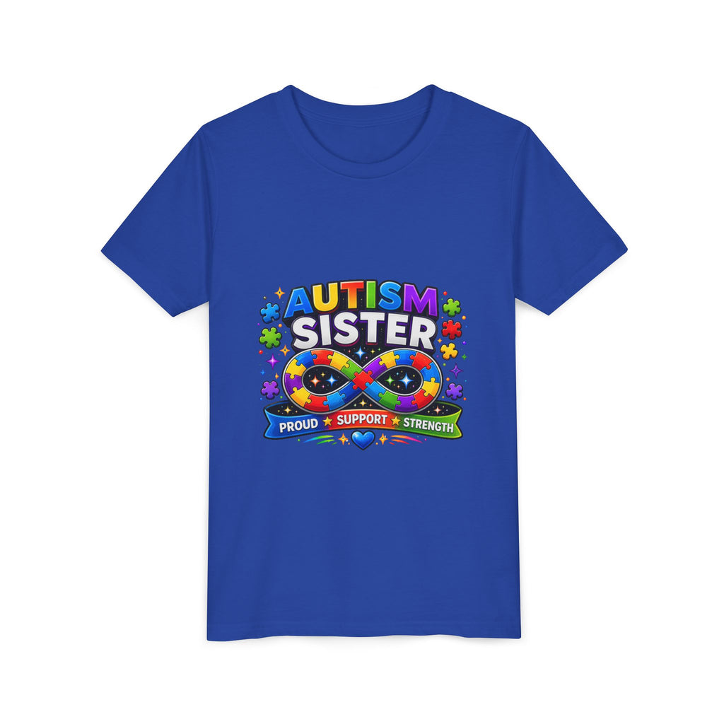 Autism Sister Shirt | Autism Sibling Tee | Infinity Puzzle Shirt | Proud Support Strength | Autism Acceptance Gift for Sister