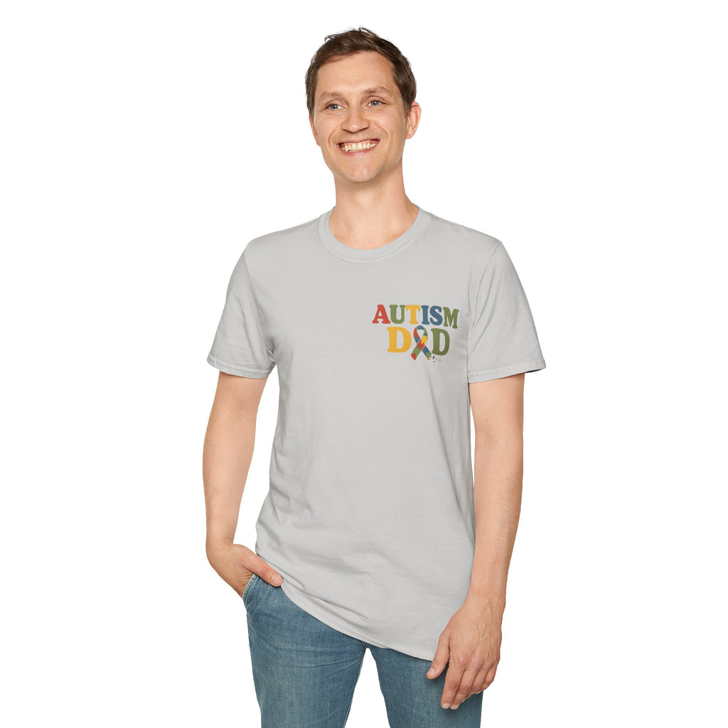 Autism Dad T-Shirt | Rainbow Puzzle Support Tee