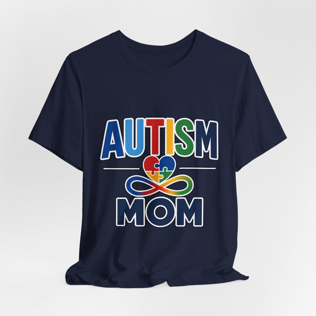 Autism Mom Shirt | Rainbow Puzzle Heart Infinity T-Shirt | Proud Autism Mom Tee | Autism Awareness & Acceptance Gift for Mothers