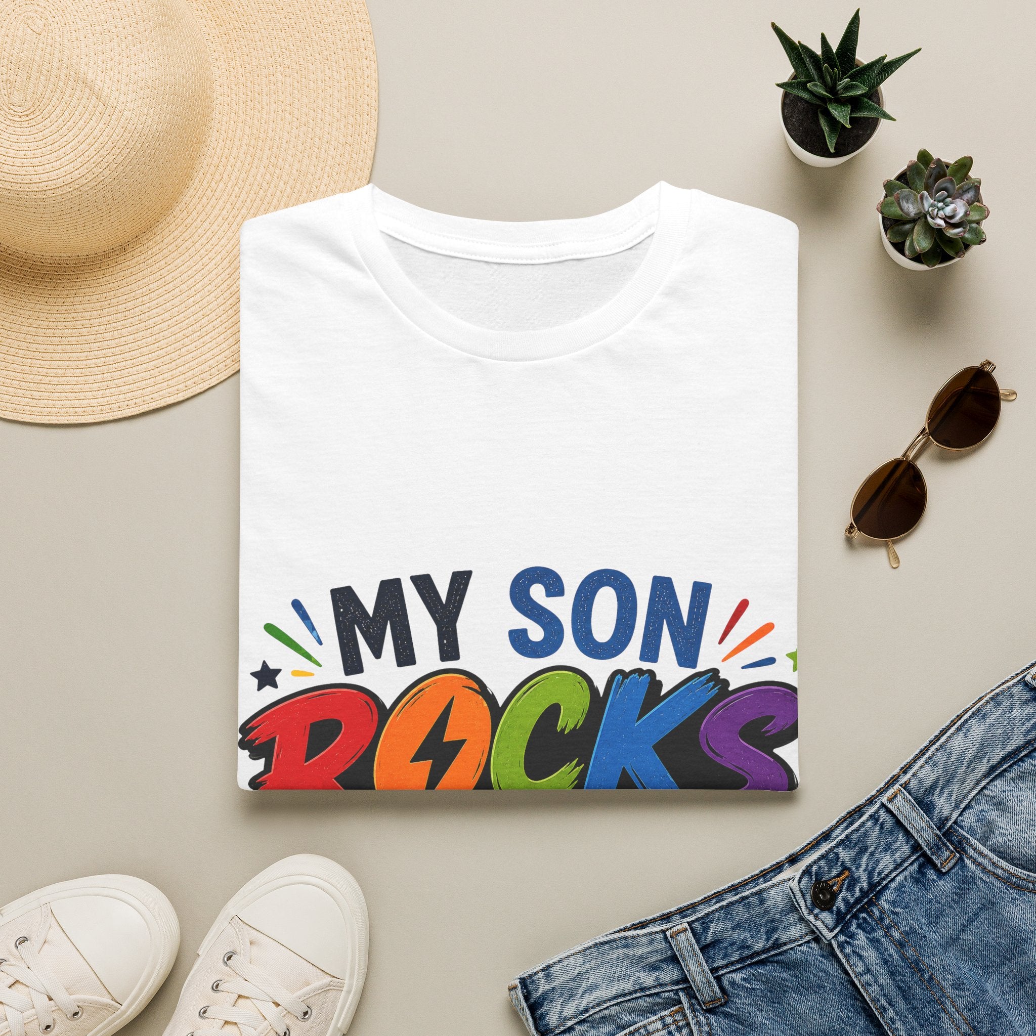 My Son Rocks the Spectrum Shirt, Autism Mom Shirt, Proud Autism Parent Tee, Autism Acceptance T-Shirt, Special Needs Mom Apparel
