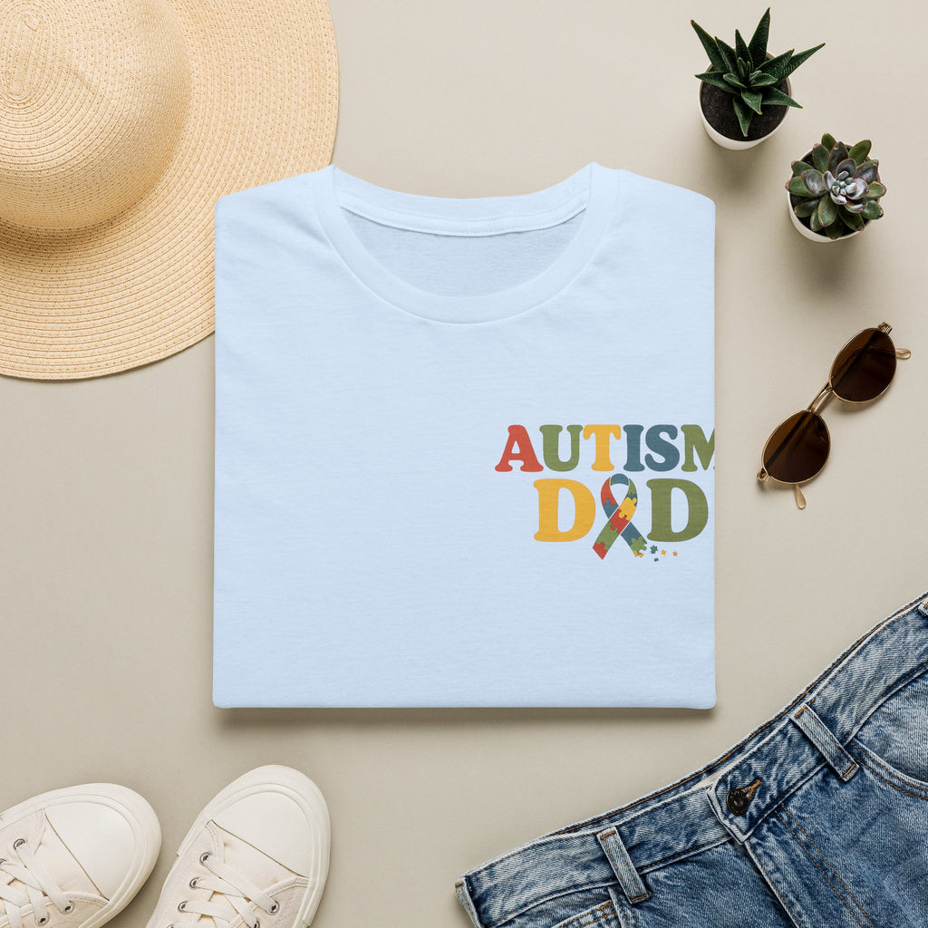 Autism Dad T-Shirt | Rainbow Puzzle Support Tee