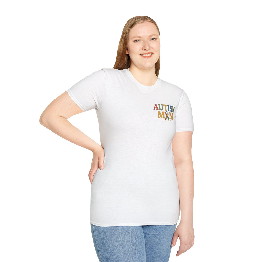Autism Mom T-Shirt | Autism Awareness Ribbon, Supportive Mom Tee